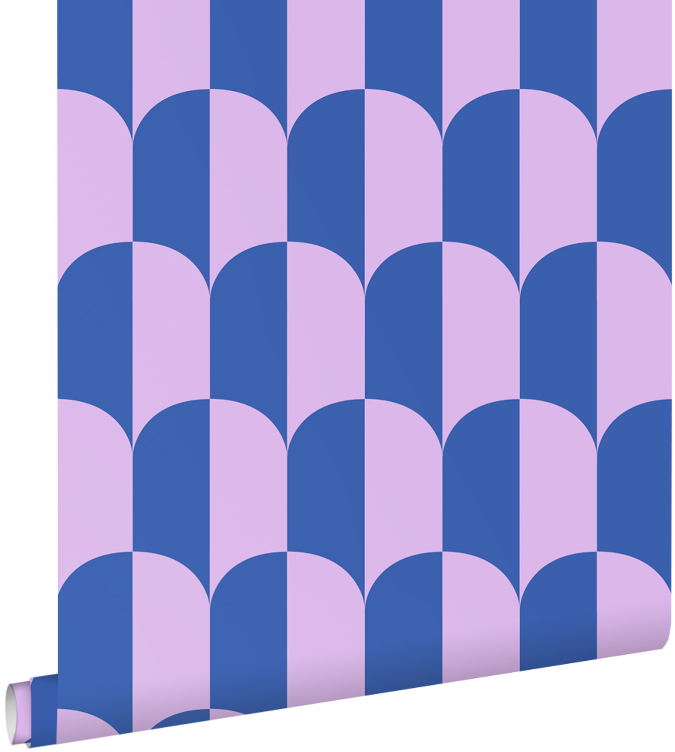 Tapete Vliestapete Art Deco Bögen lila royalblau 139983