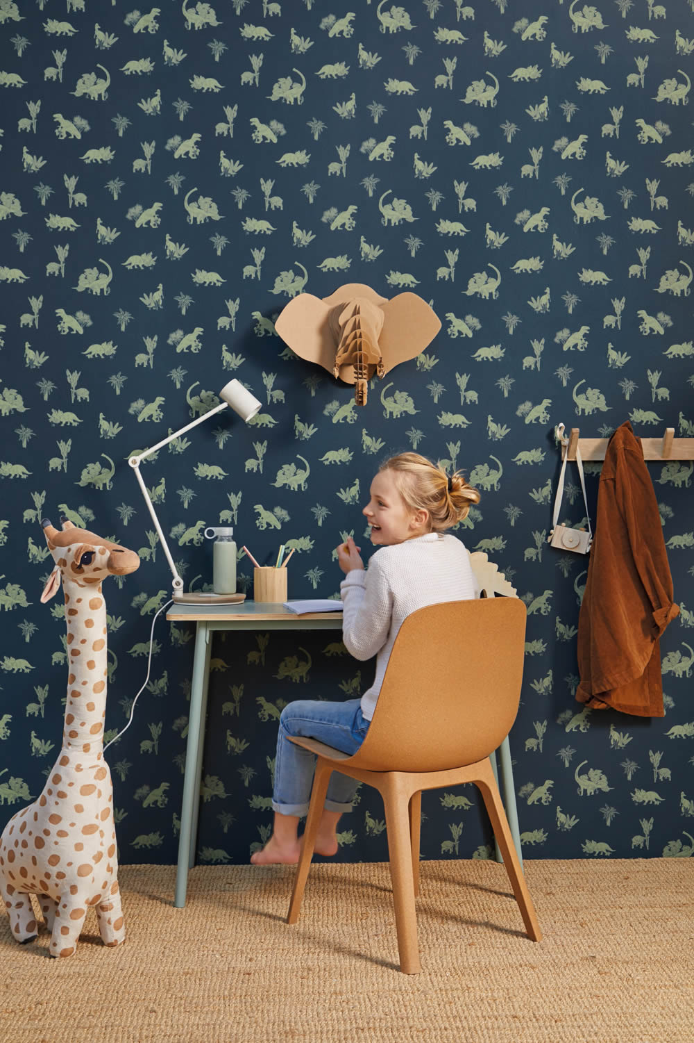 Wallpaper non-woven dark blue green dinosaurs Our Planet-36-OUP101936900.1M