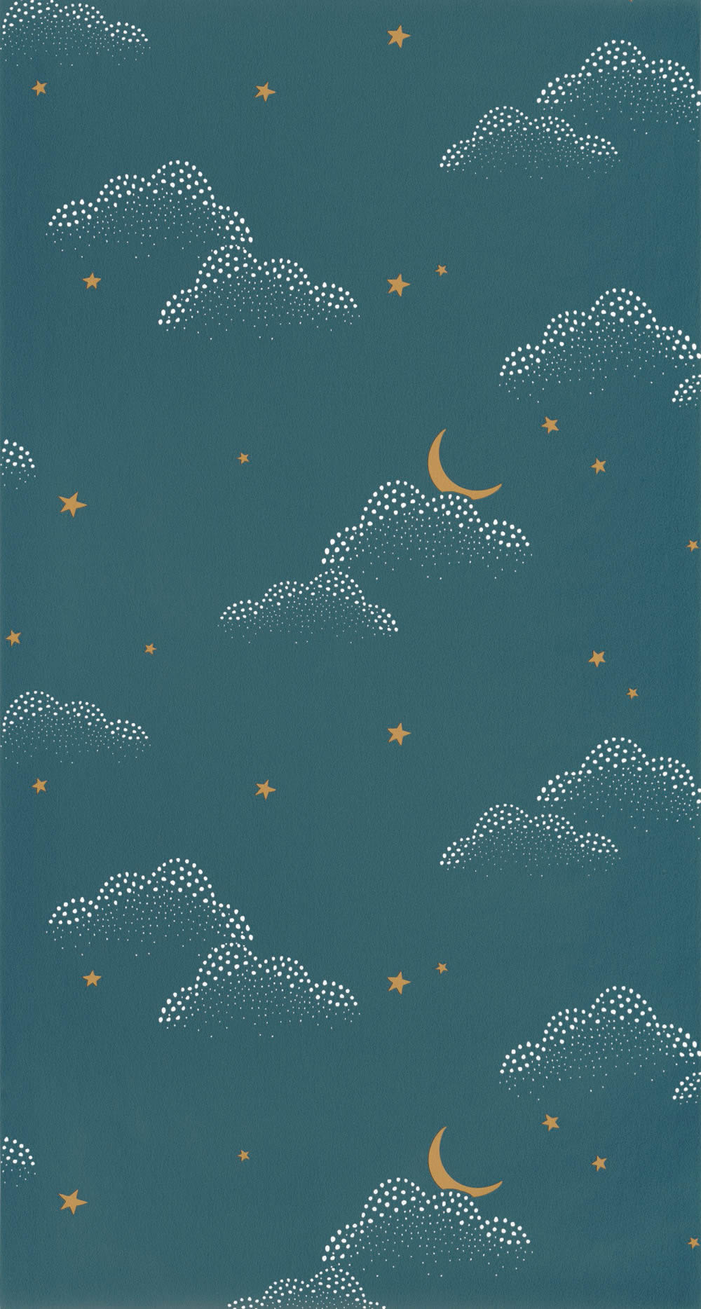 Petrolblaue Tapete Himmel mit Wolken Caselio - Autour du Monde ADM103486069