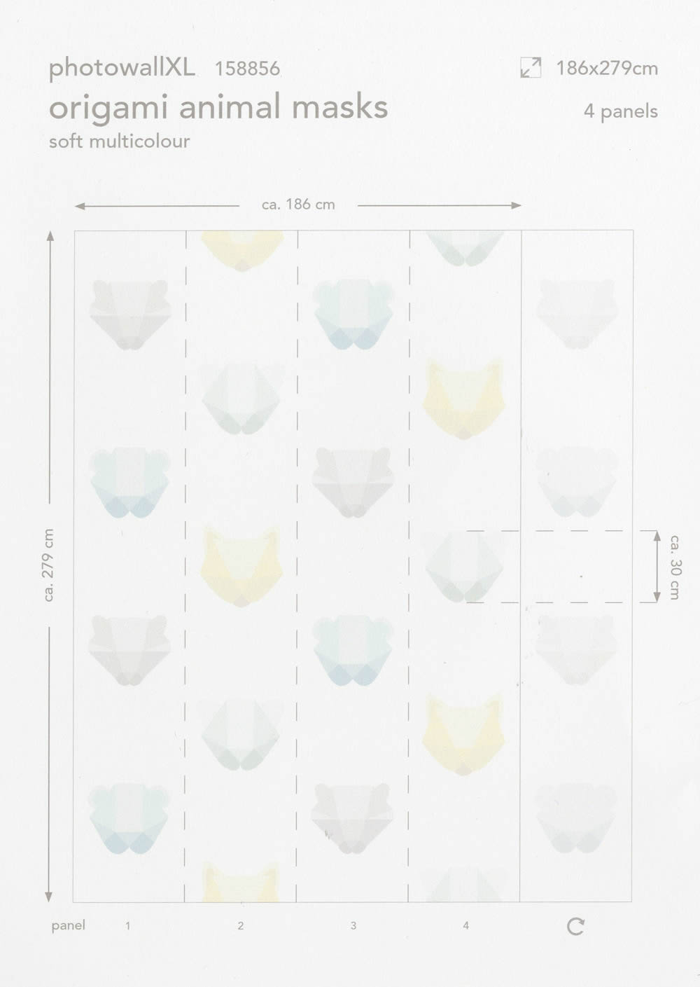 Mural animal heads Xl-23-158856