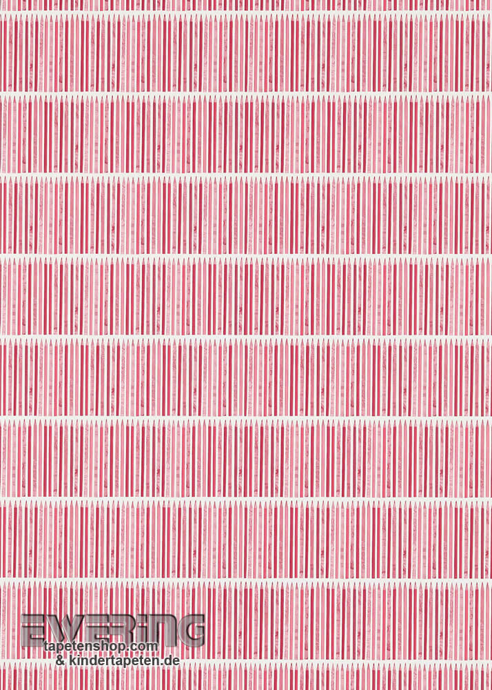 Stifte-Muster Rot Papiertapete-43-214031