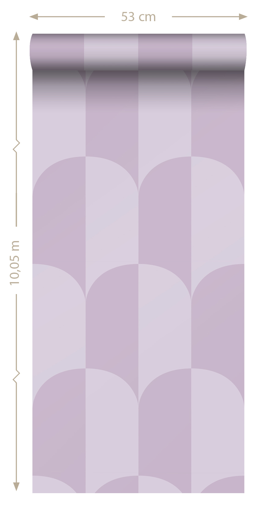 Tapete Art Deco Tapete Bogen lila Retro Vlies 139993