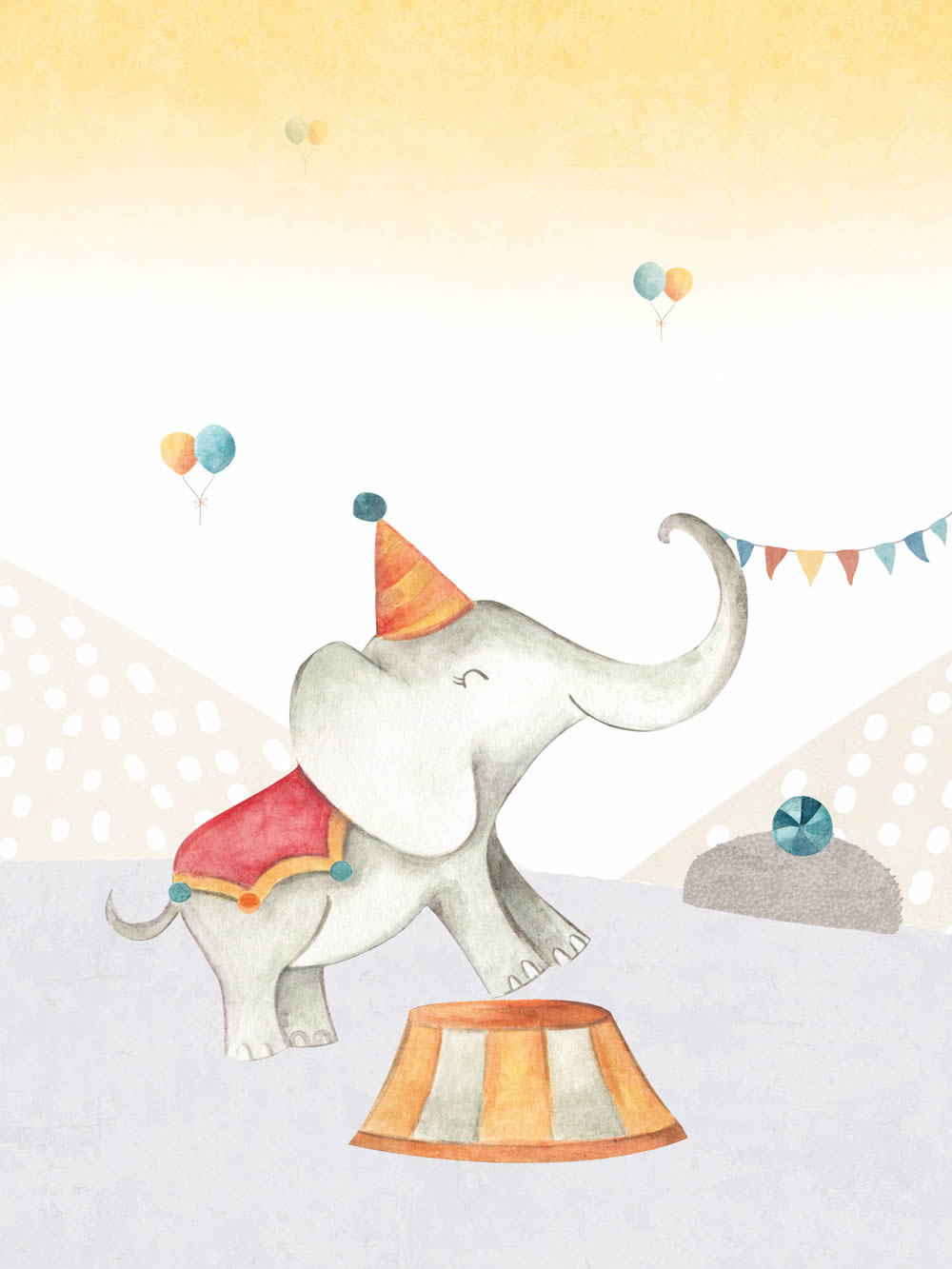 Leinwandbild Zirkus Manege frei Elefant -8-1740400048