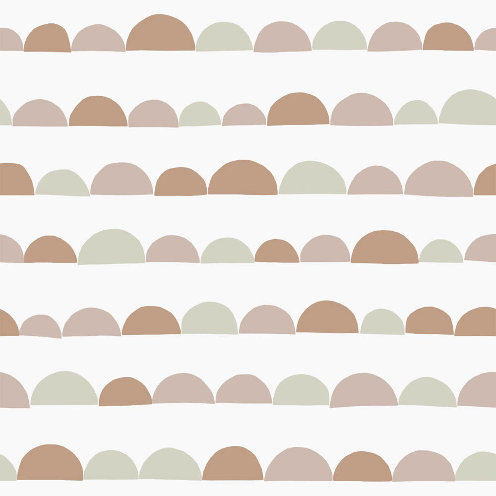 Graphic pattern White and pastel colored non-woven wallpaper Woodland Rasch Textil 139266-23-139266.1M