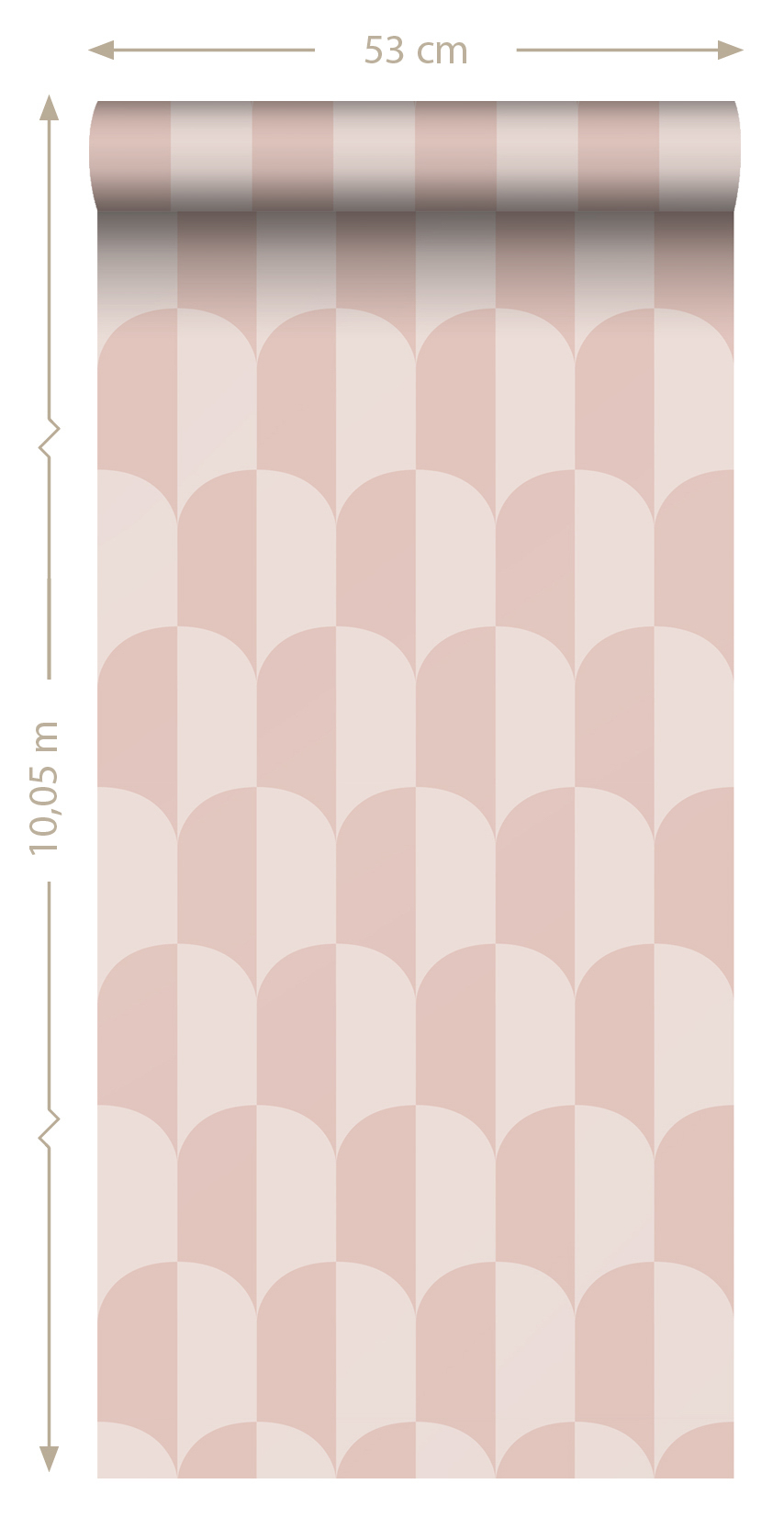 Tapete Art Deco Tapete Bögen zartrosa Vlies 139986
