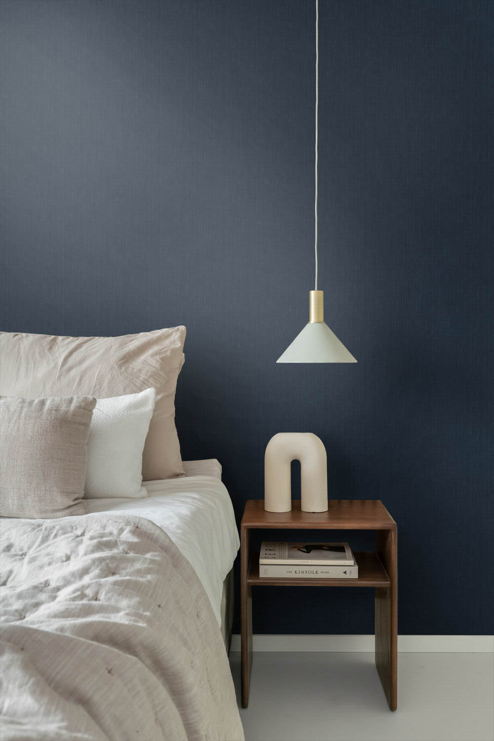 Unitapete Denim dunkelblau Vlies 148707