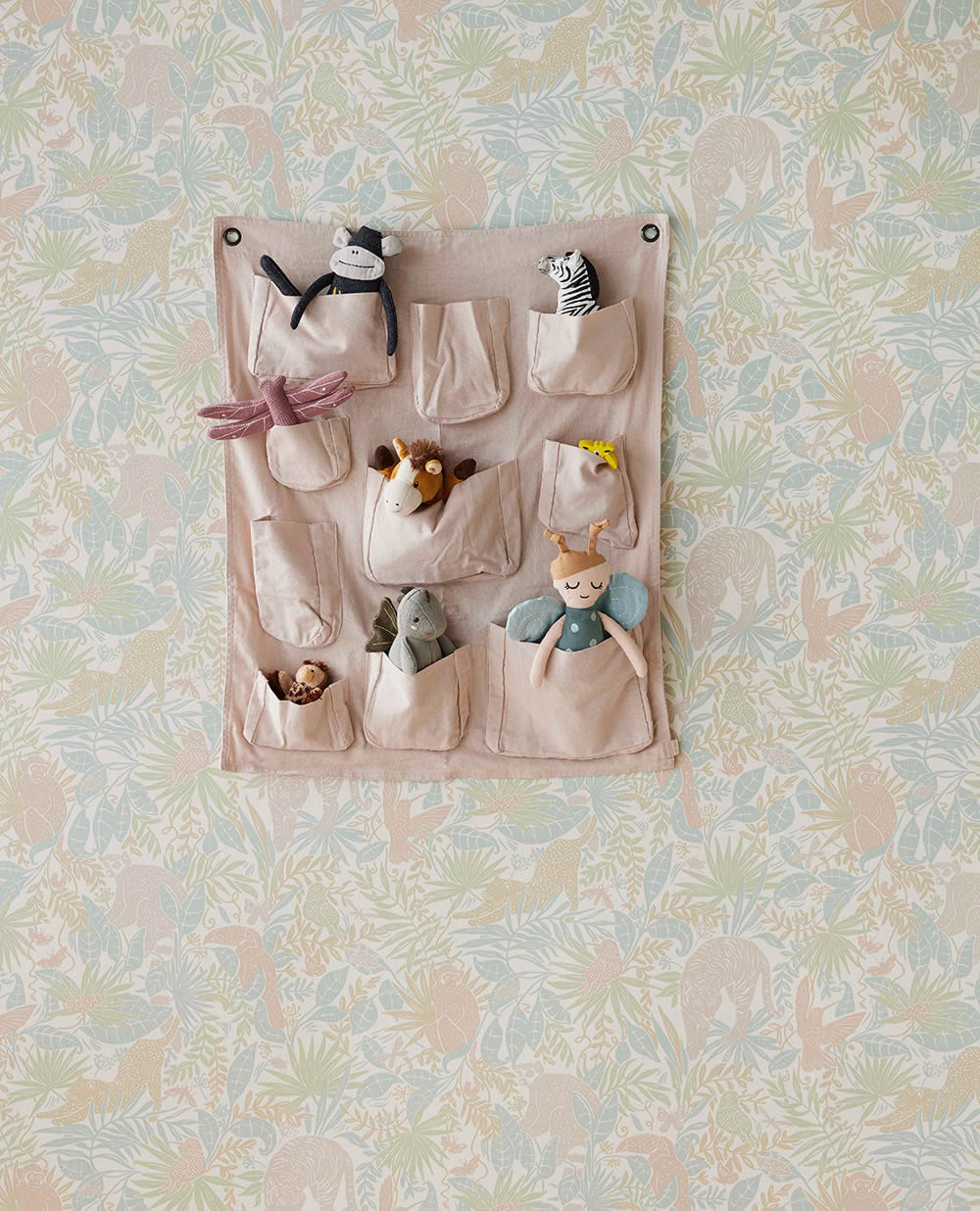 jungle nature motifs non-woven wallpaper blue and green Explore Eijffinger 323020-55-323020