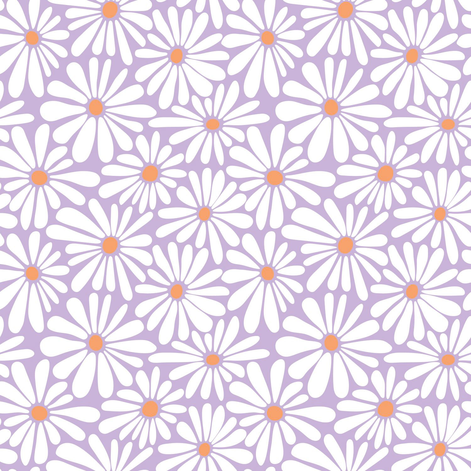 Tapete Blüten Tapete Gänseblümchen lila orange Vlies 131153
