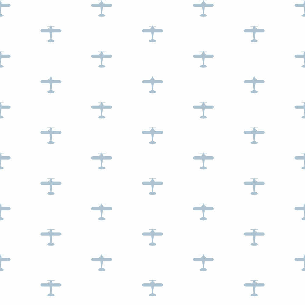 Tapete Flugzeug Hellblau Kinder _L