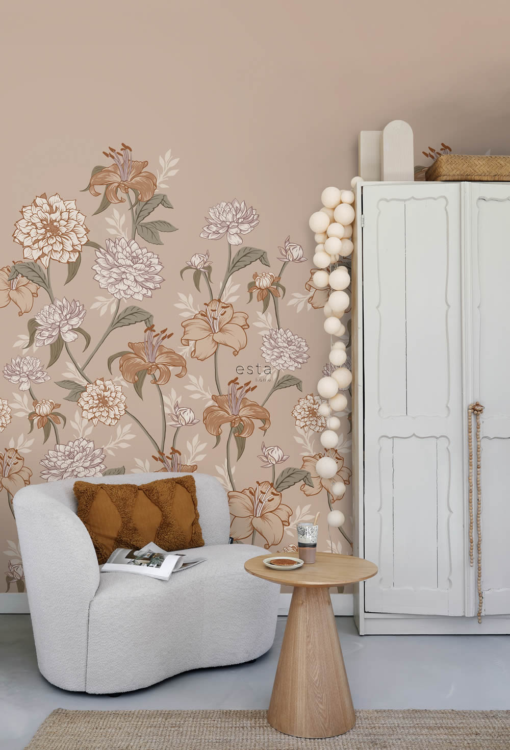 Wandbild Hortensienblüten rosa 150 x 279 cm 159210