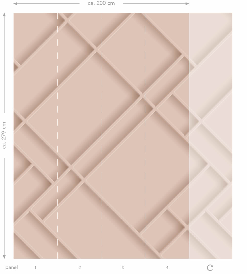 Wandbild Holzpaneele Vlies rosa 200 x 279 cm 158961