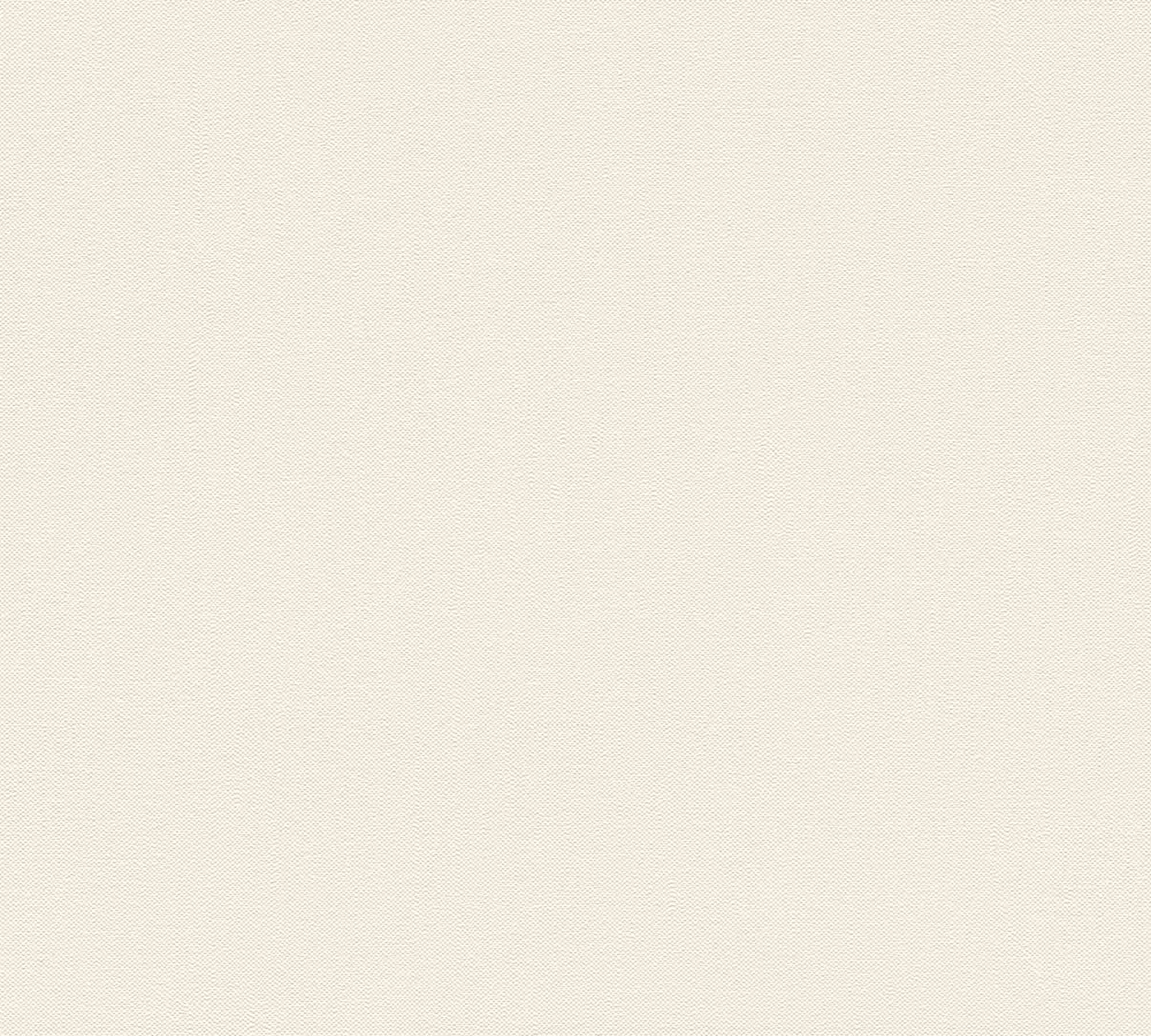 Tapete Unitapete feine Textiloptik cremeweiß Vlies 211798