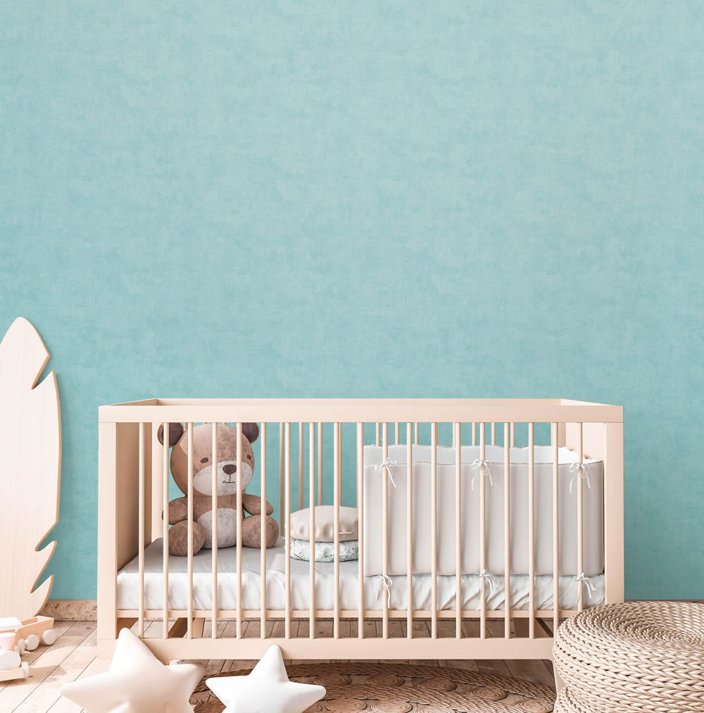 Uni verwaschene Oberfläche matt glatt Vliestapete türkis 771794-8-771794