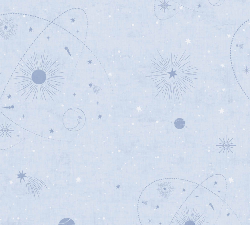 Weltraum Vliestapete Universum Planeten Sterne blau 771312-8-771312
