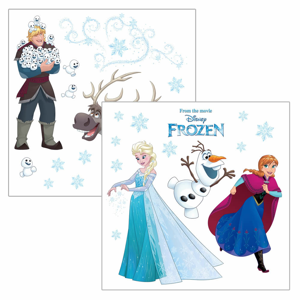 Fenstersticker selbsthaftend Frozen Eiskönigin Elsa und Anna Disney bunt