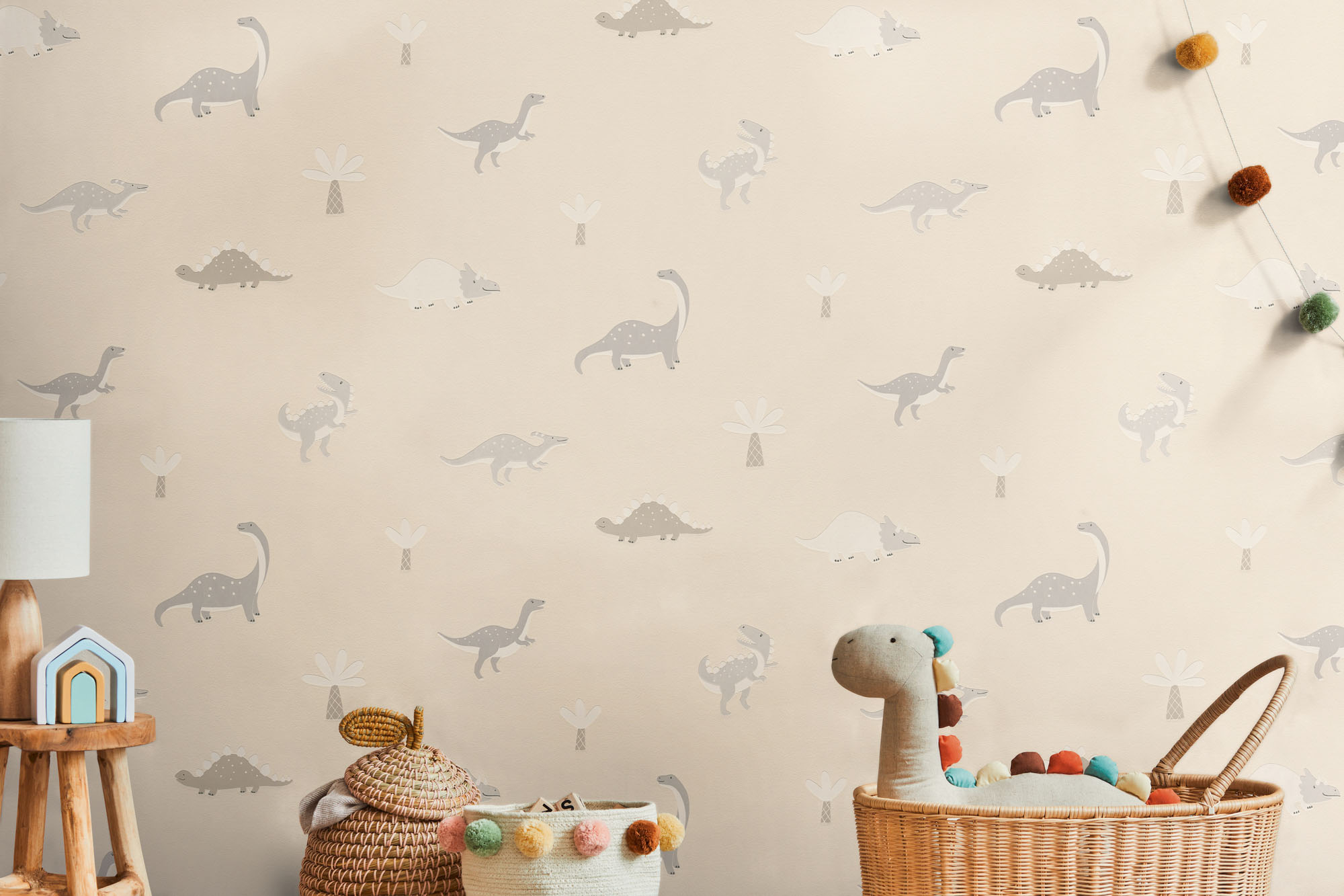 Tapete Dinotapete Dinosaurier beige 792573