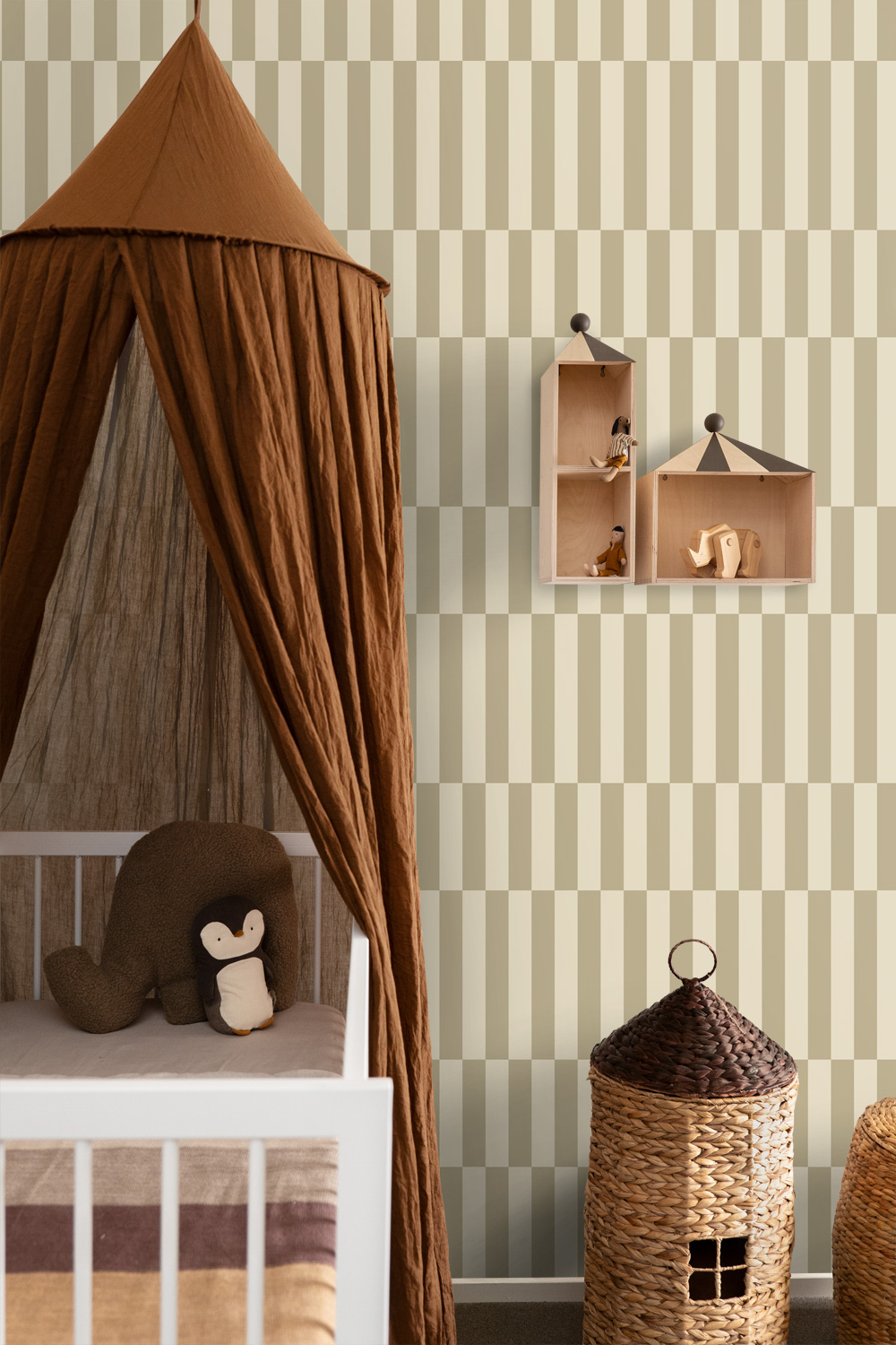 Tapete Streifen Tapete grafisches Muster beige Vlies 131212