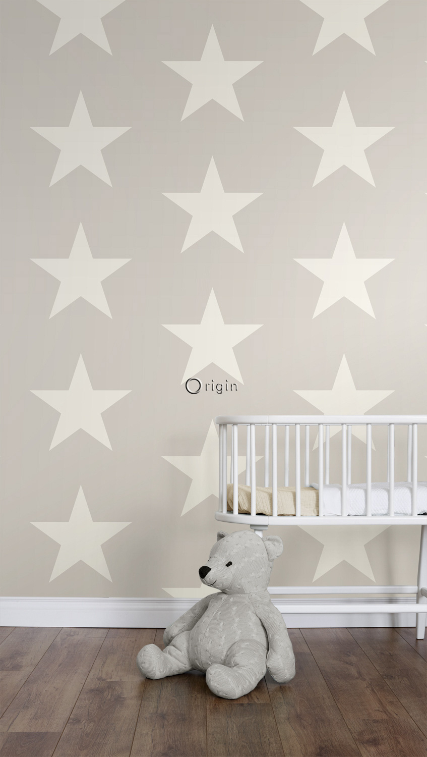 Tapete Sterntapete modern beige Vlies 346826