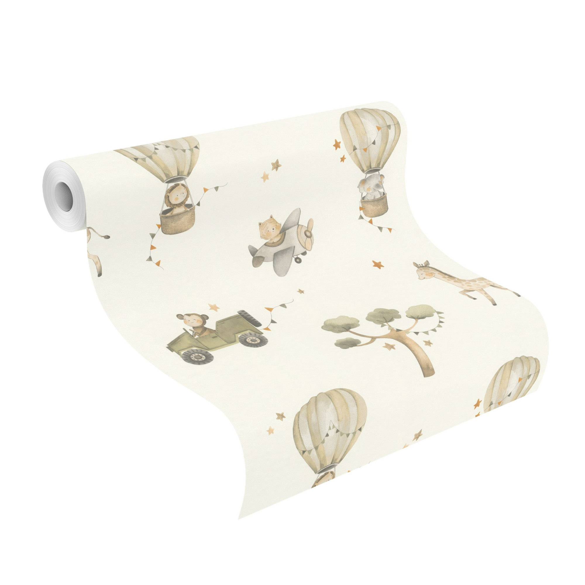 Tapete Stempelmuster Herzchentapete vintage Vlies Kids World blau