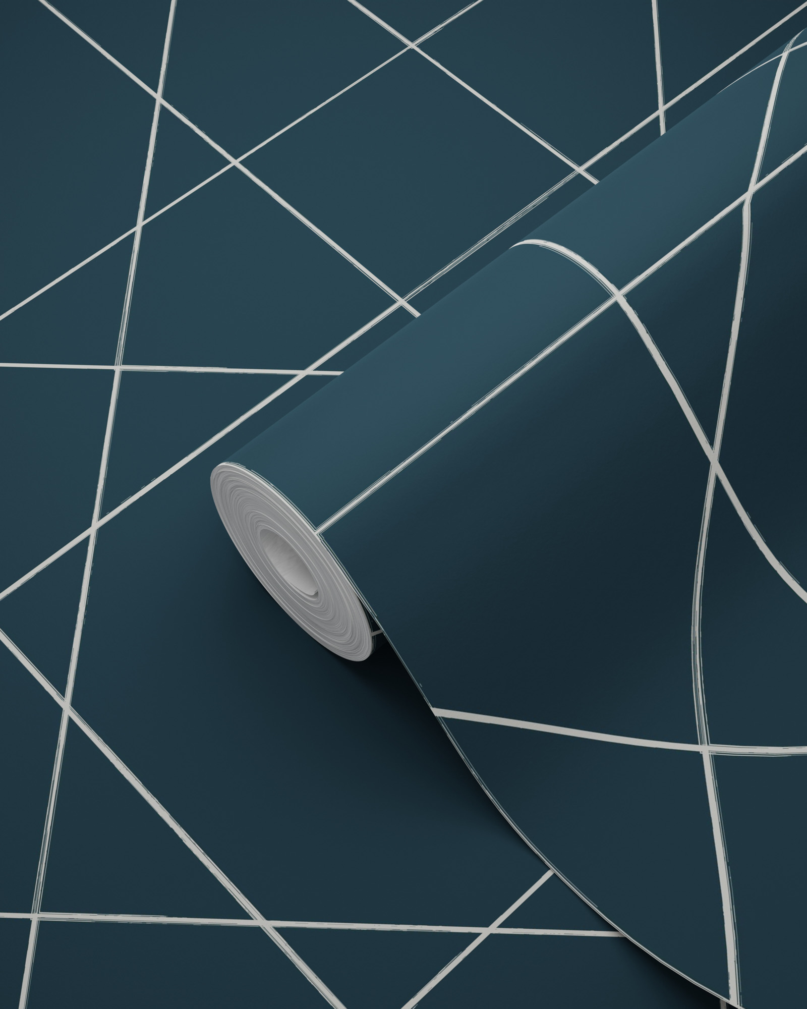 Tapete Geometrische Scandi Tapete Linien grün Vlies 139093