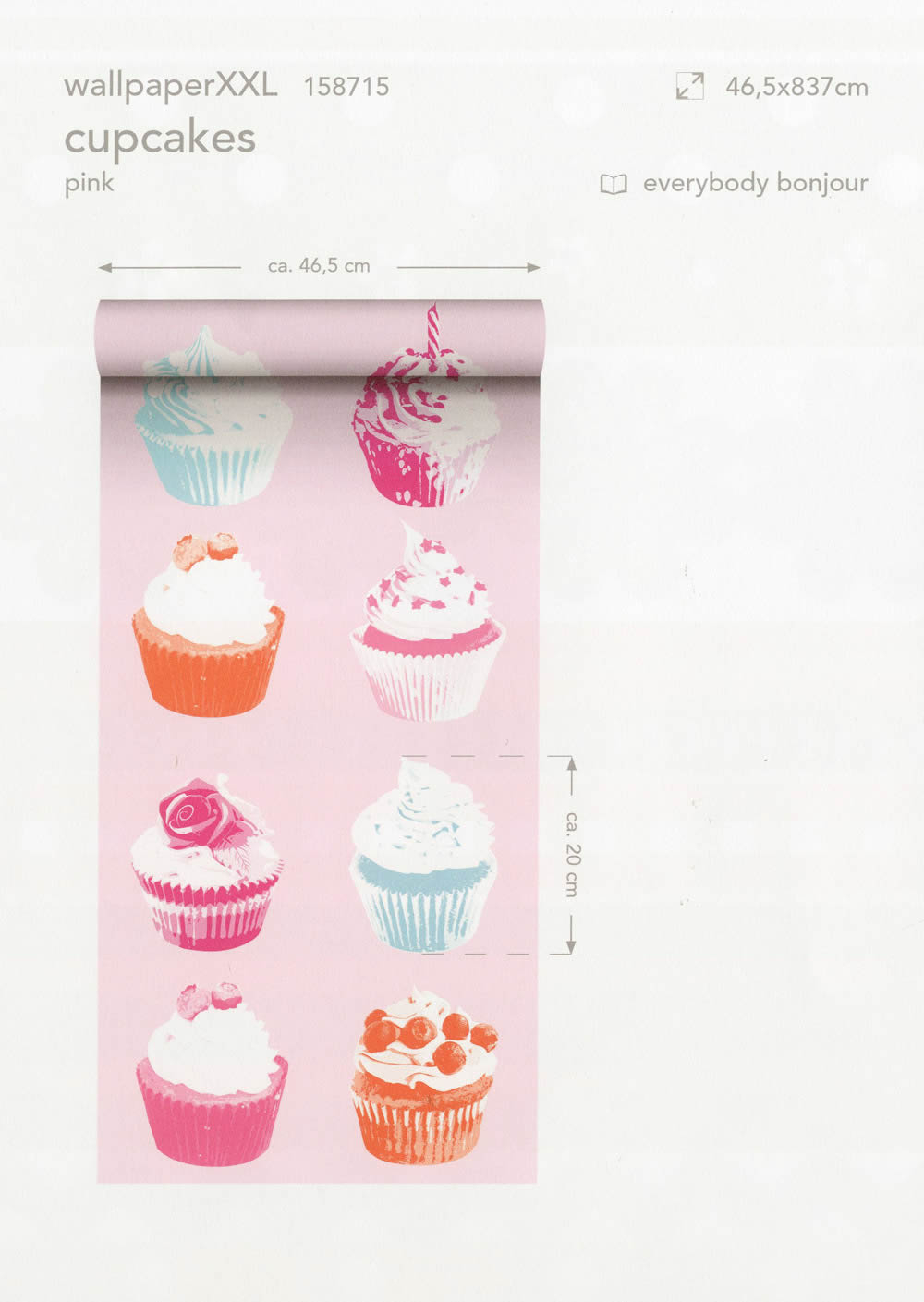 Muffins pink mural Xl-23-158715_2