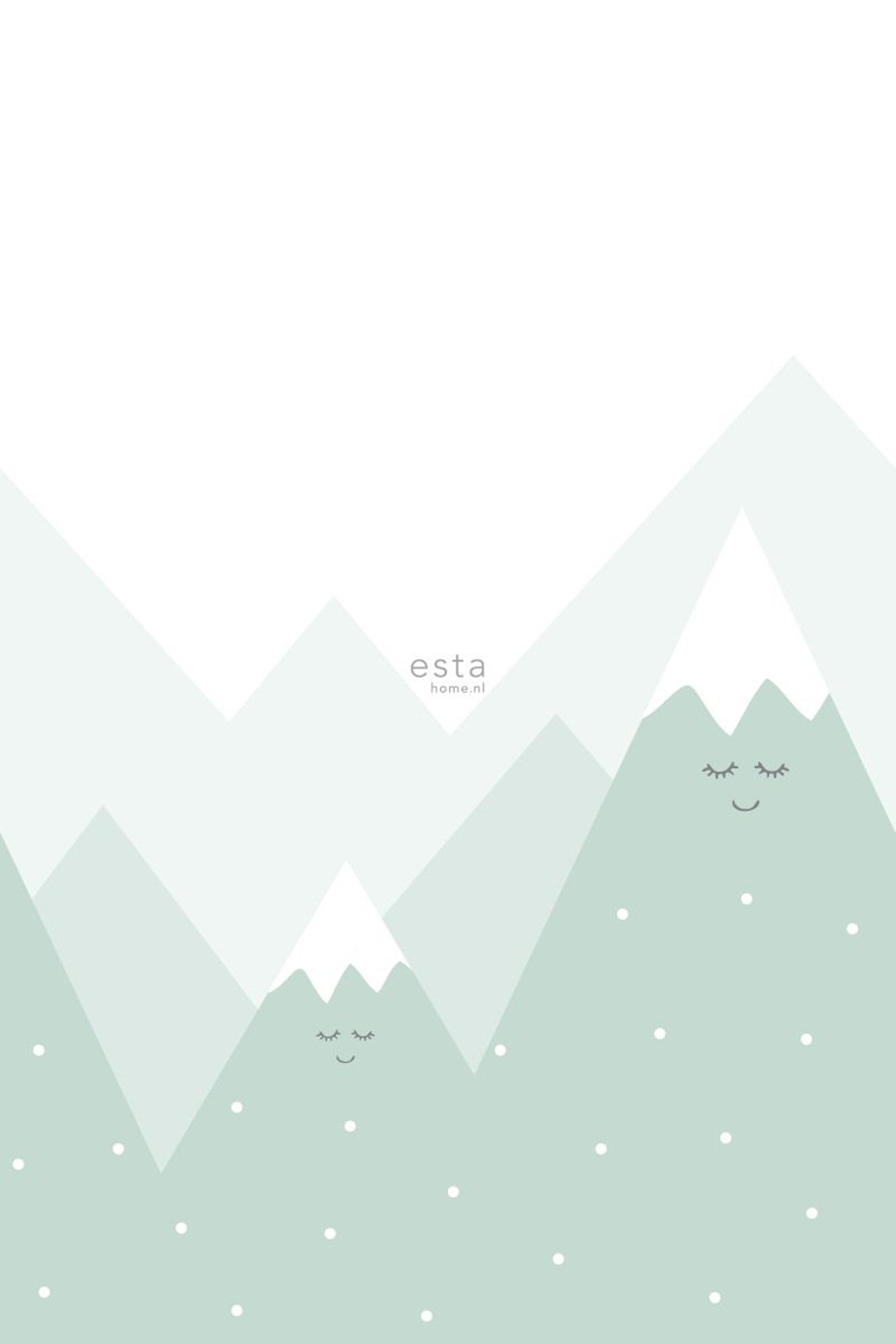 Wandbild Berge mintgrün 200 x 279 cm 158839