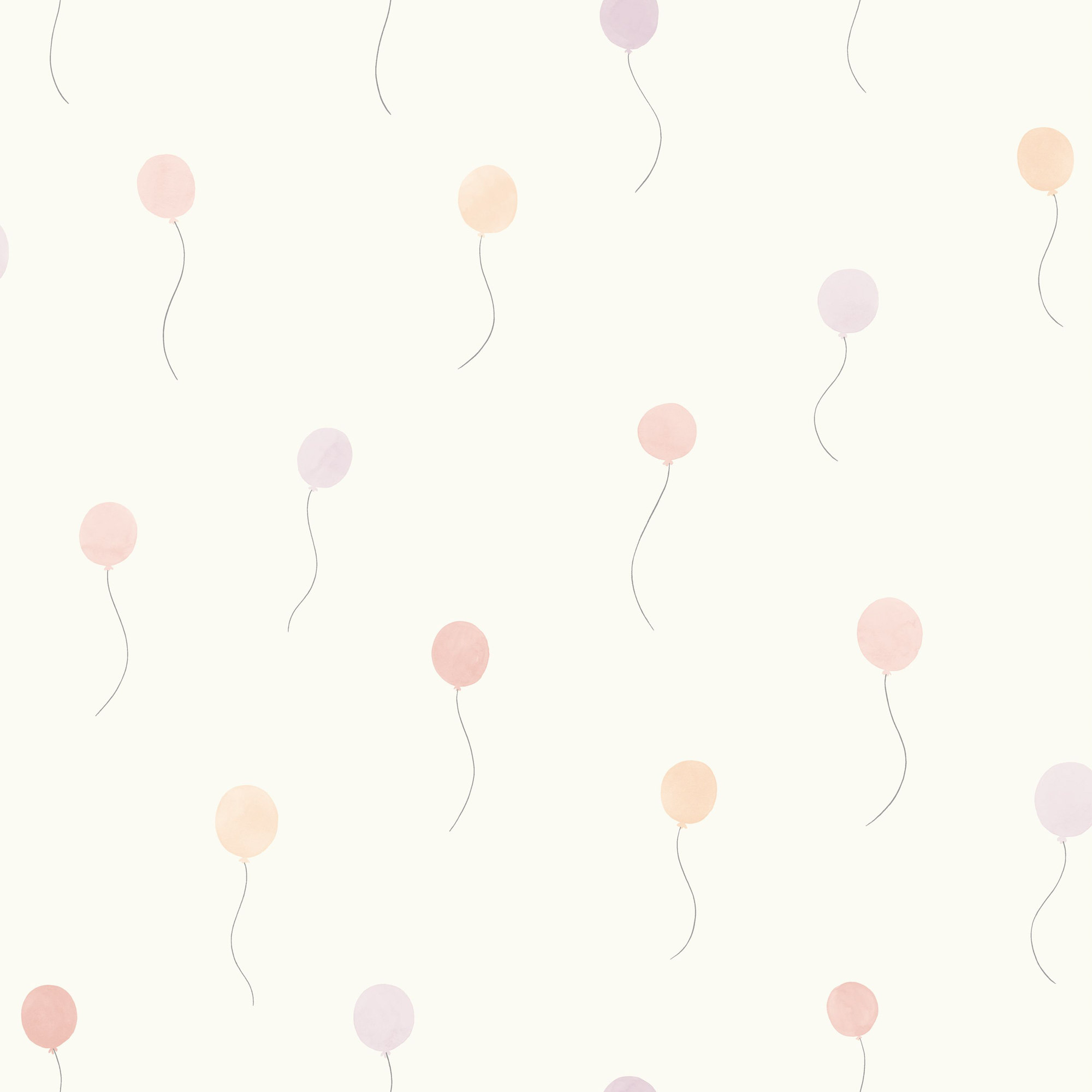 Tapete Vliestapete Ballons Aquarell rosa OUTT202844500