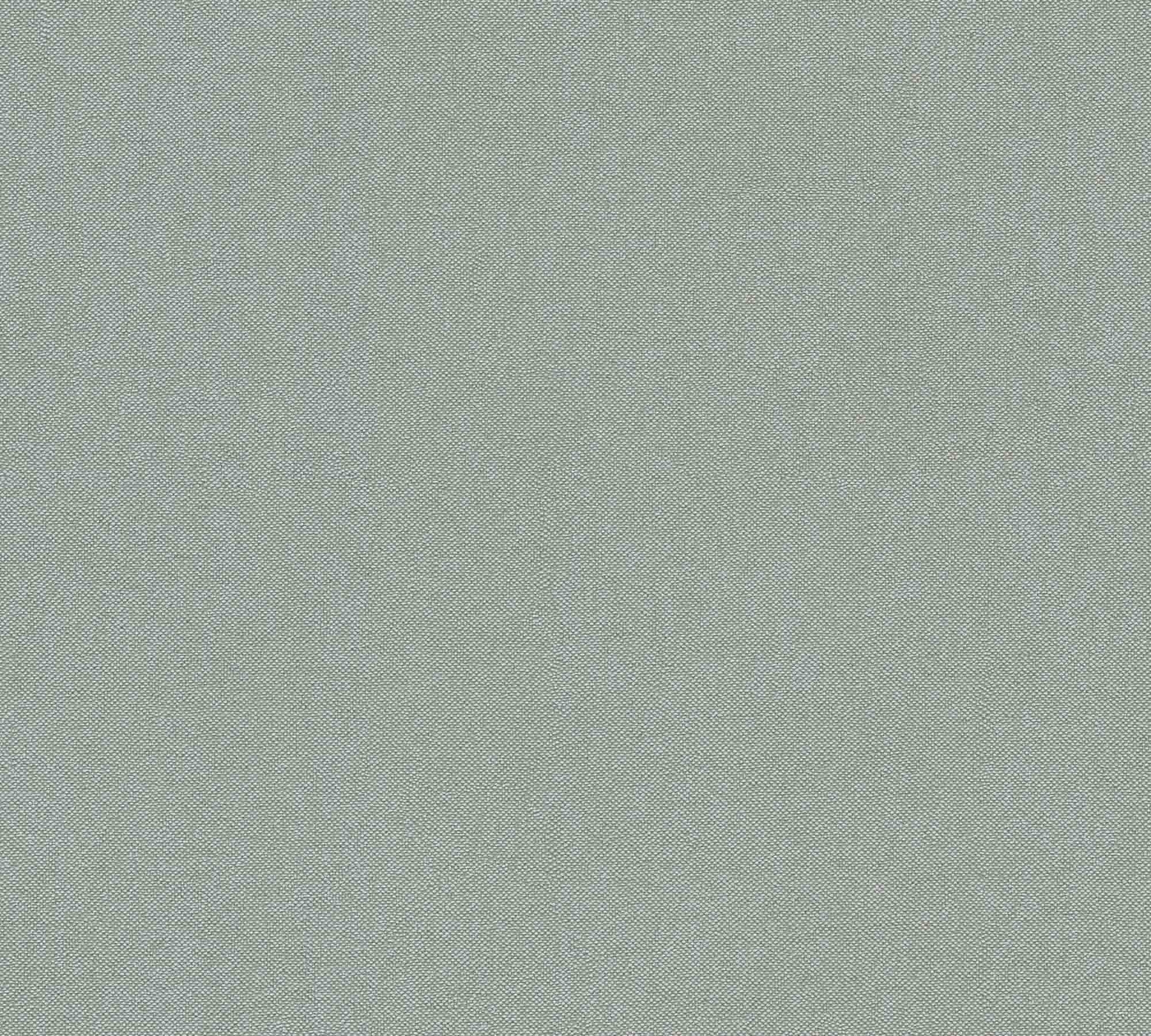 Tapete Unitapete Gewebeoptik graugrün Vlies 790975