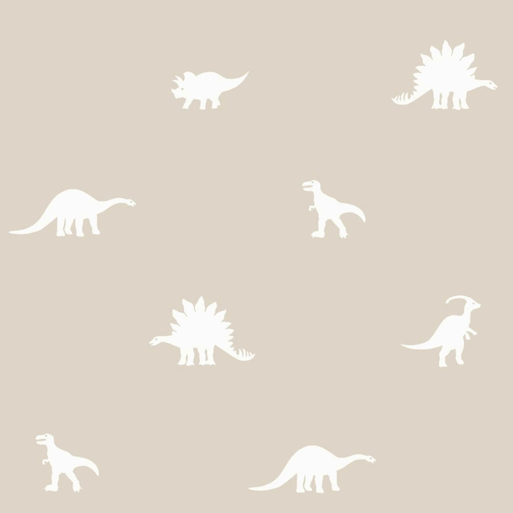 Dino Tapete Dinosaurier Skandi minimalistisch Vlies beige 139508