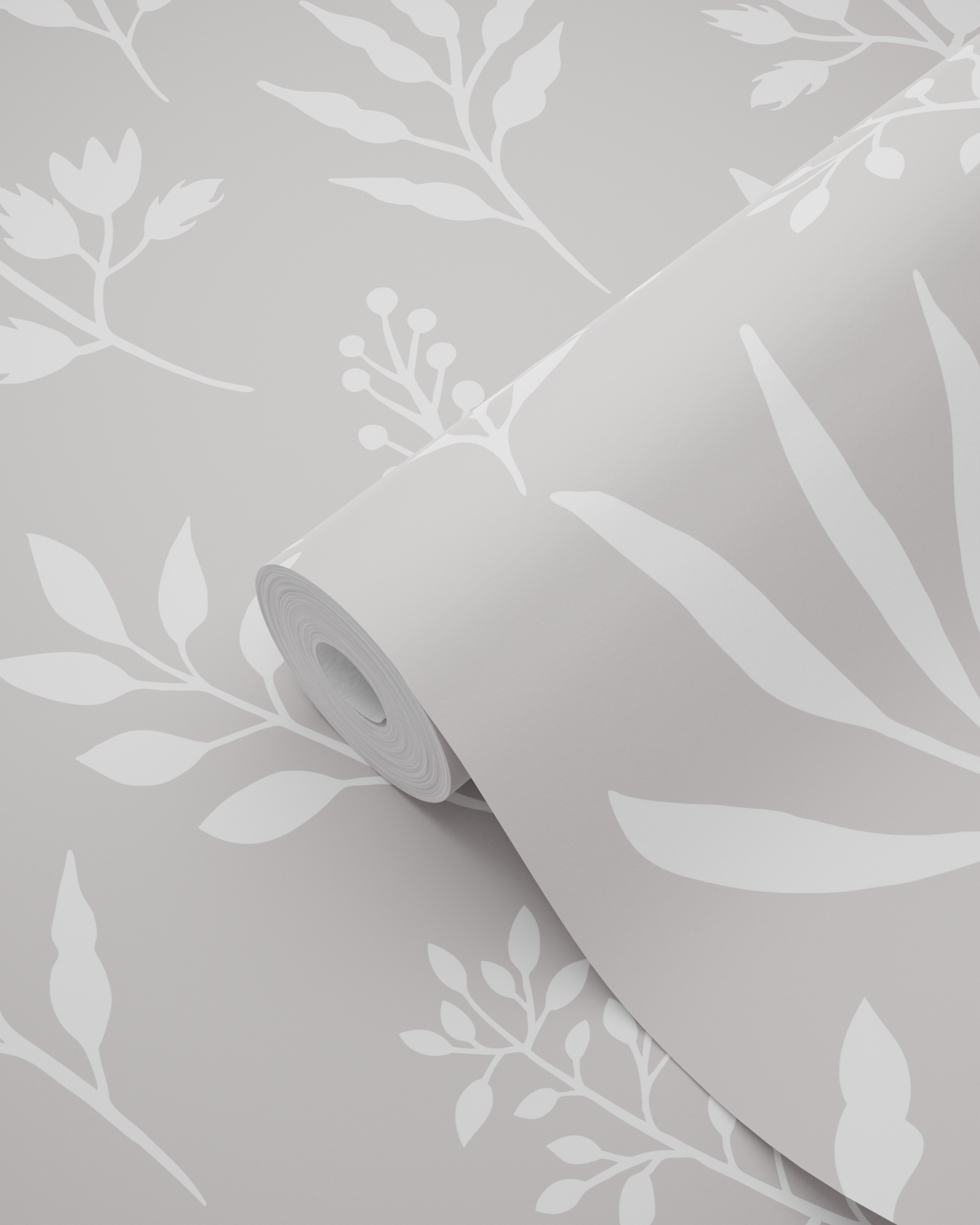 Tapete Blättertapete Scandi Style grau Vlies 139084
