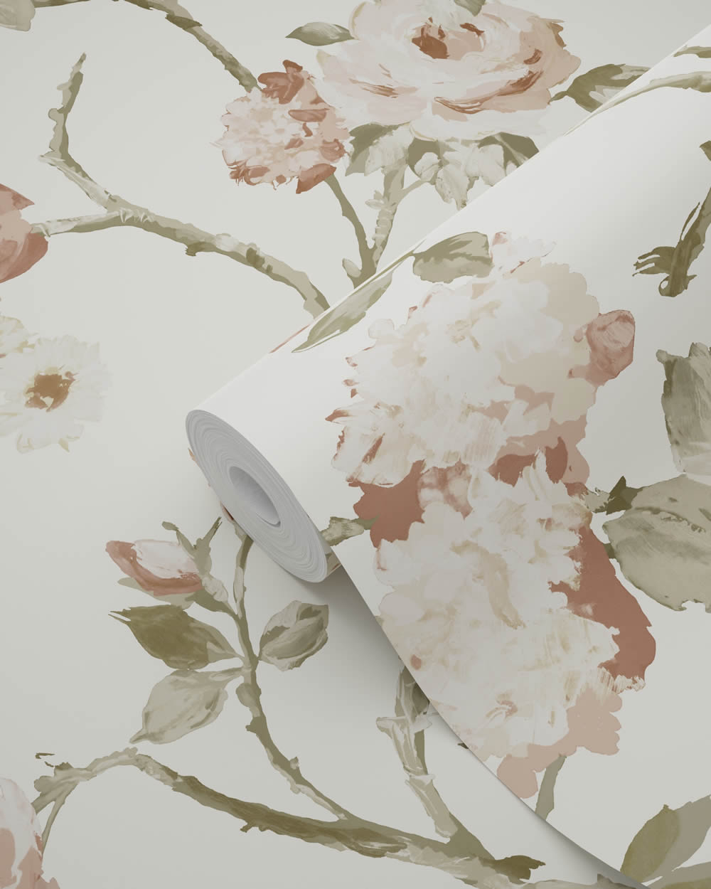 Tapete romantische Rosen vintage altrosa creme Vlies 139406