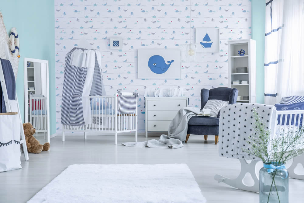whales and octopuses non-woven wallpaper blue and white Little Love AS Creation 381301-8-381301.1M