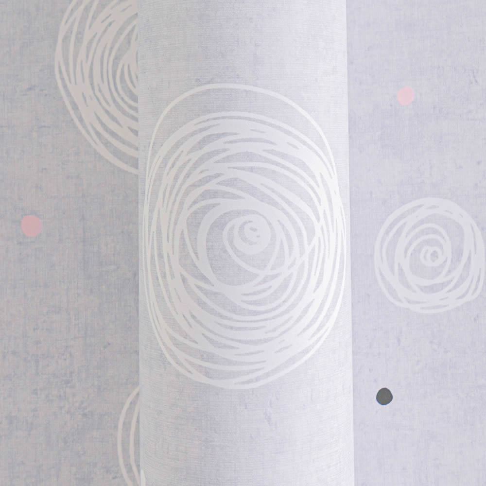 Vliestapete matt abstrakte Kreise Pünktchen grau rosa 771391-8-771391