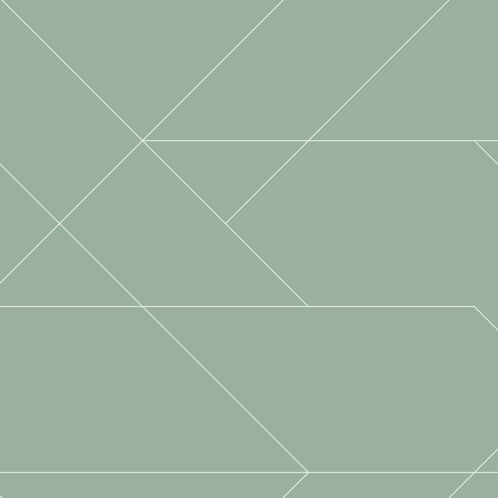 Non-woven wallpaper with graphic lines green 139453