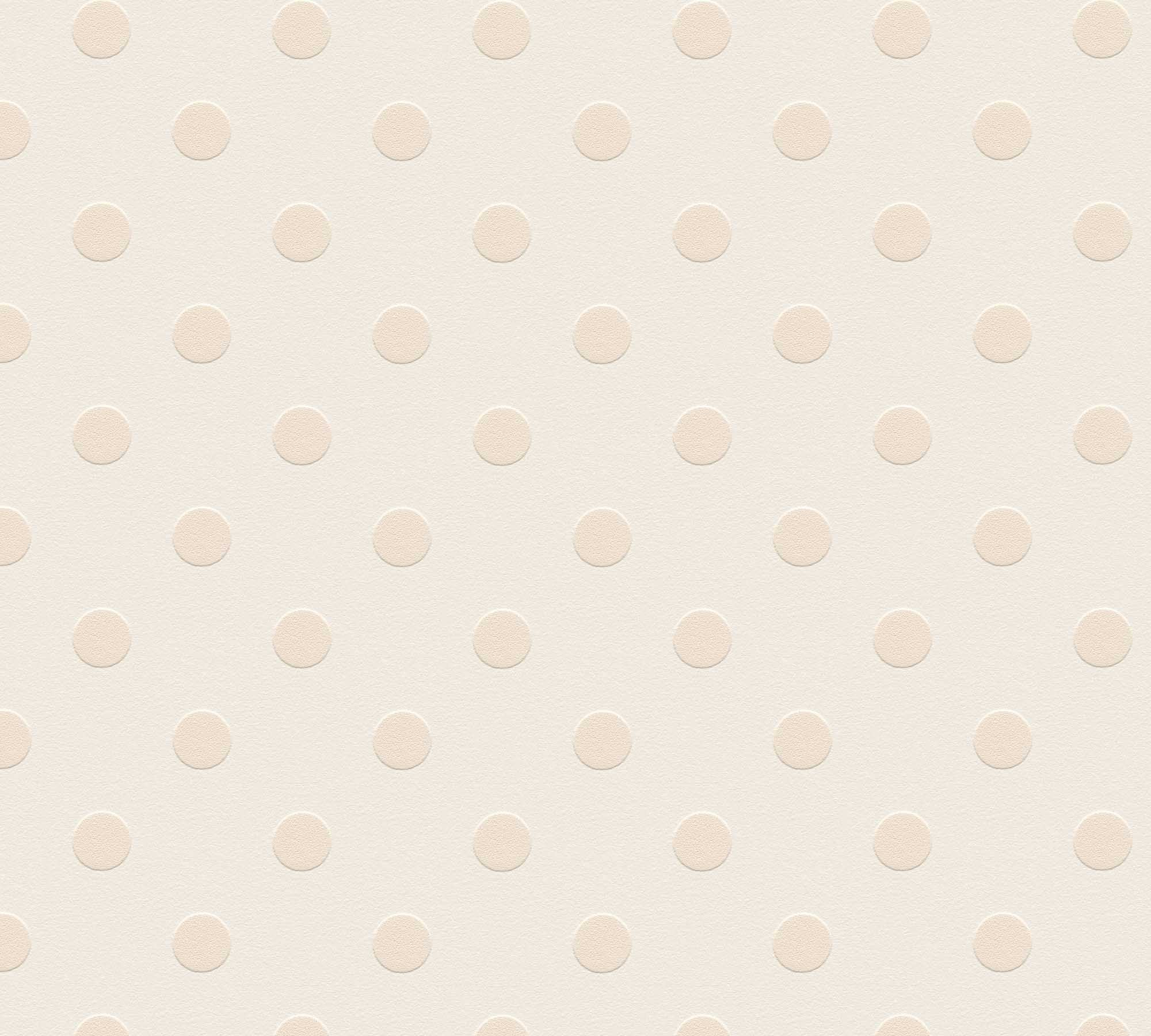 Tapete Punktetapete Kreise beige cremeweiß Vlies 363362