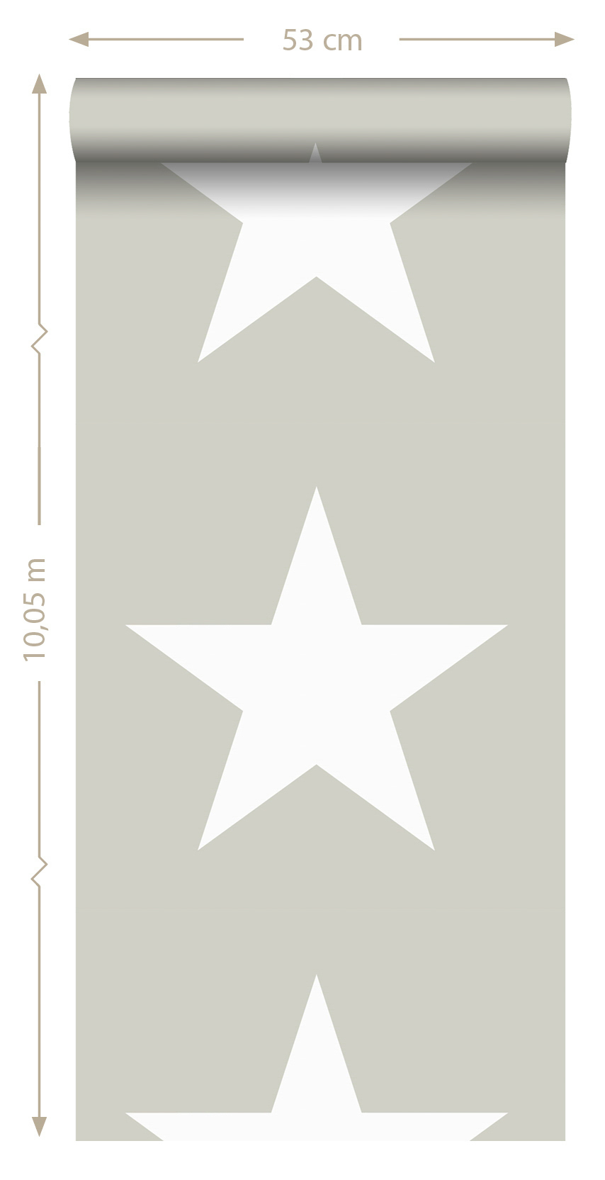 Sterne Tapete warmbeige Vlies 138947