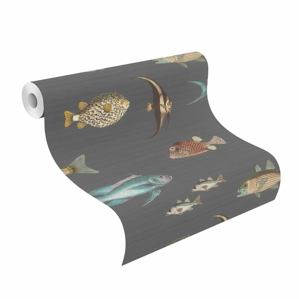 Tapete Tiere Fische Meerestiere anthrazit 553543_L-7-553543.1M