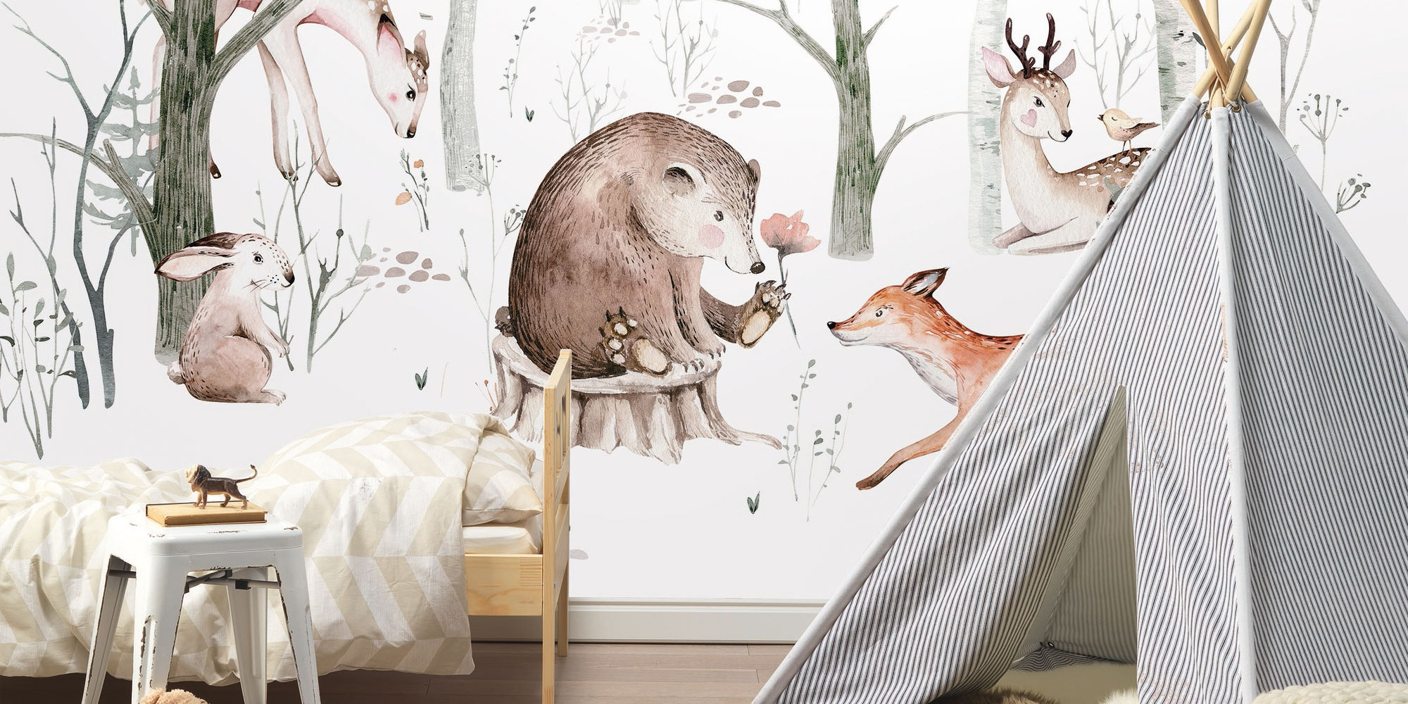tiere_tapete_kinderzimmer_weiss_waldtiere_themenwelten_kindertapeten_kl