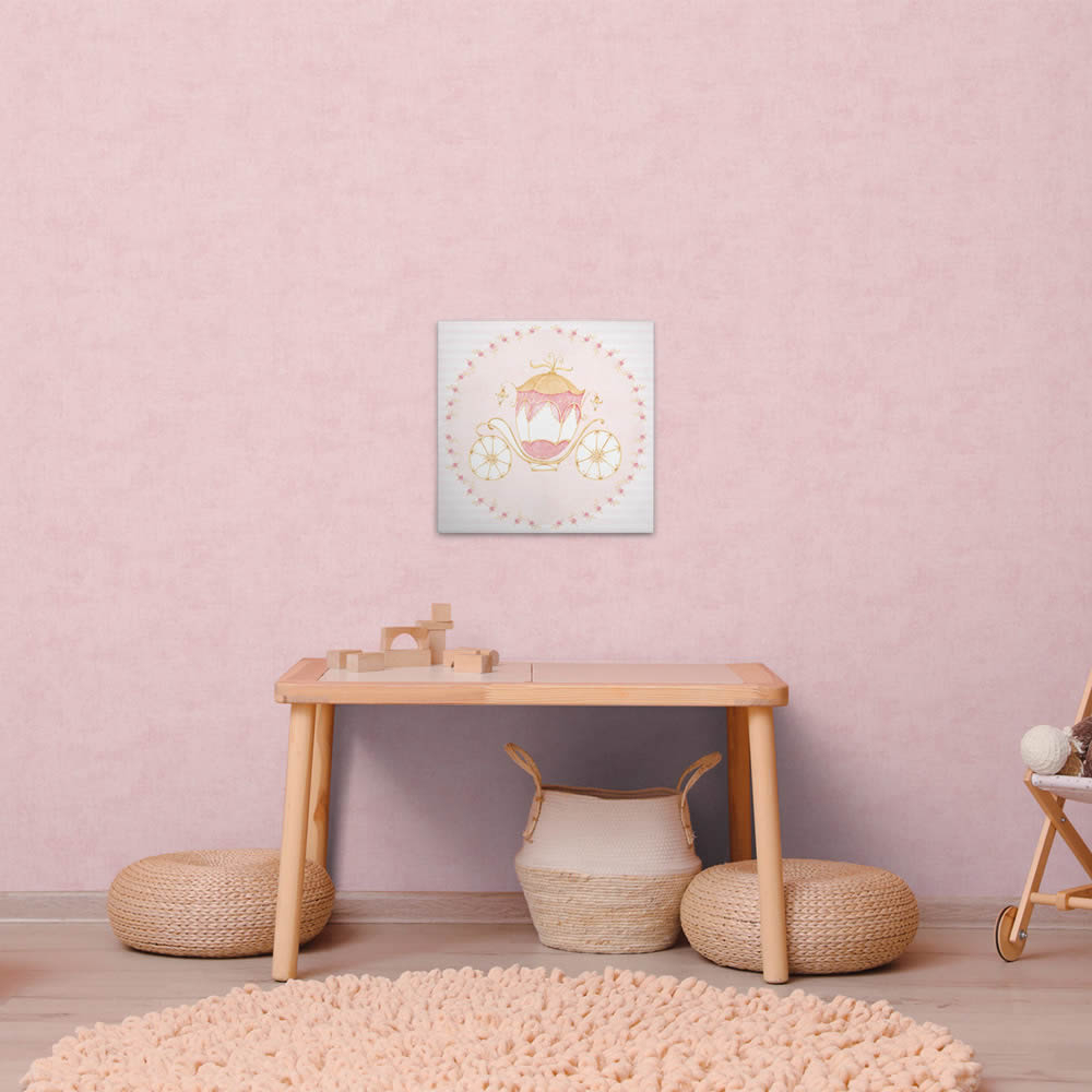 Leinwandbild Prinzessin Kutsche rosa DD129454 40 x 40 cm-8-DD129454