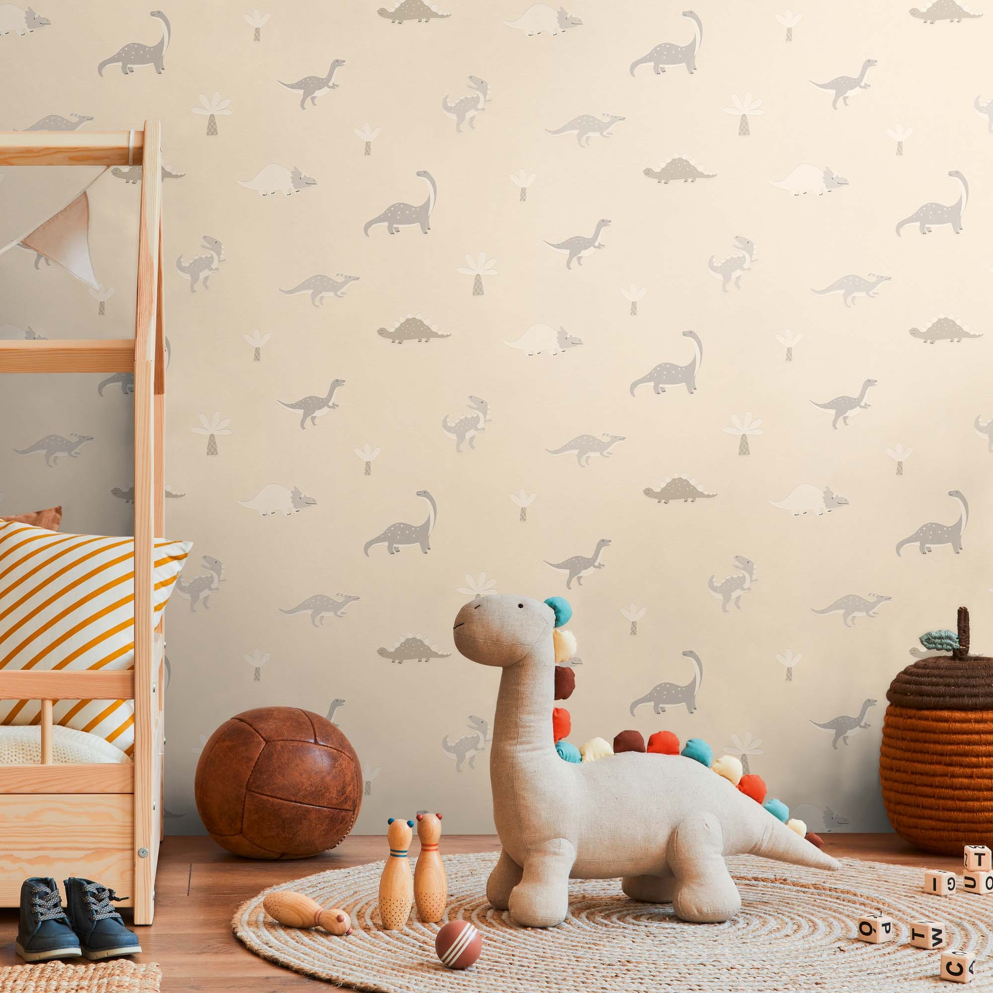 Tapete Dinotapete Dinosaurier beige 792573