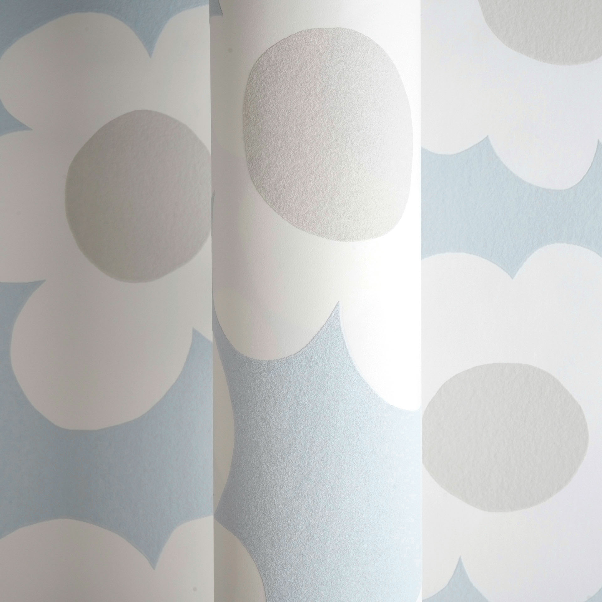 Tapete Retro Blumentapete große Gänseblümchen blau Vlies 792133
