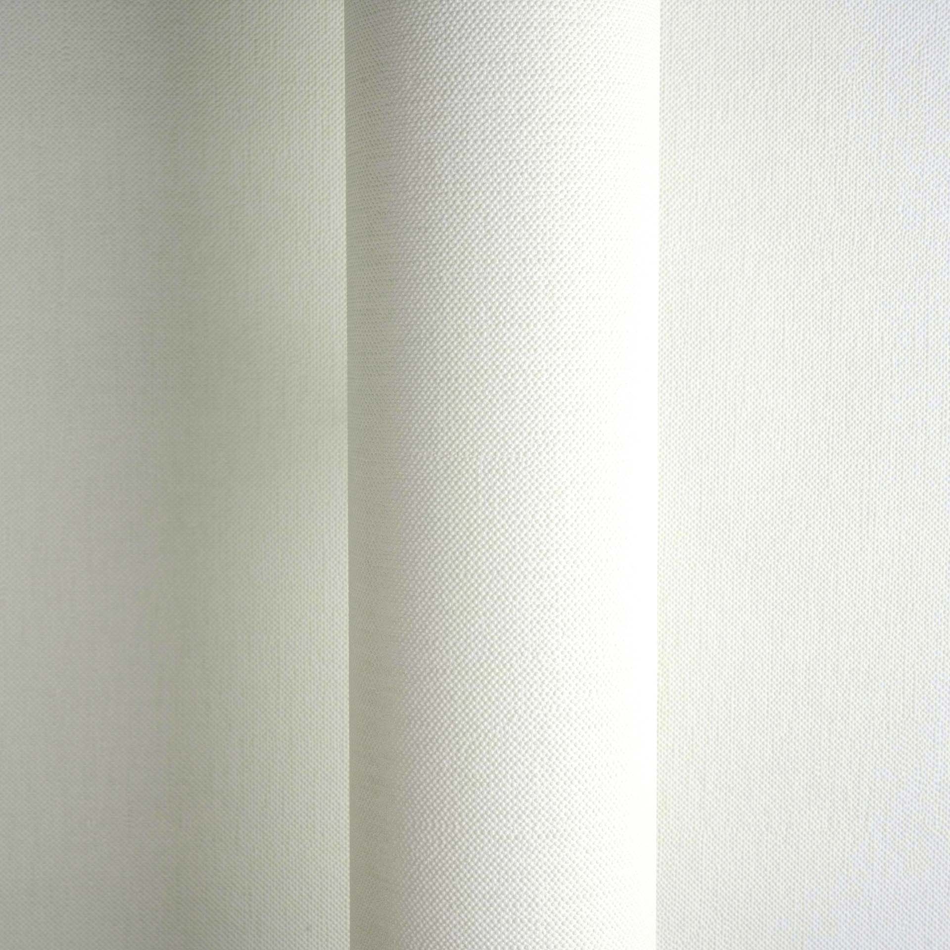 Tapete Stoffoptik Unitapete cremeweiß Vlies 397782