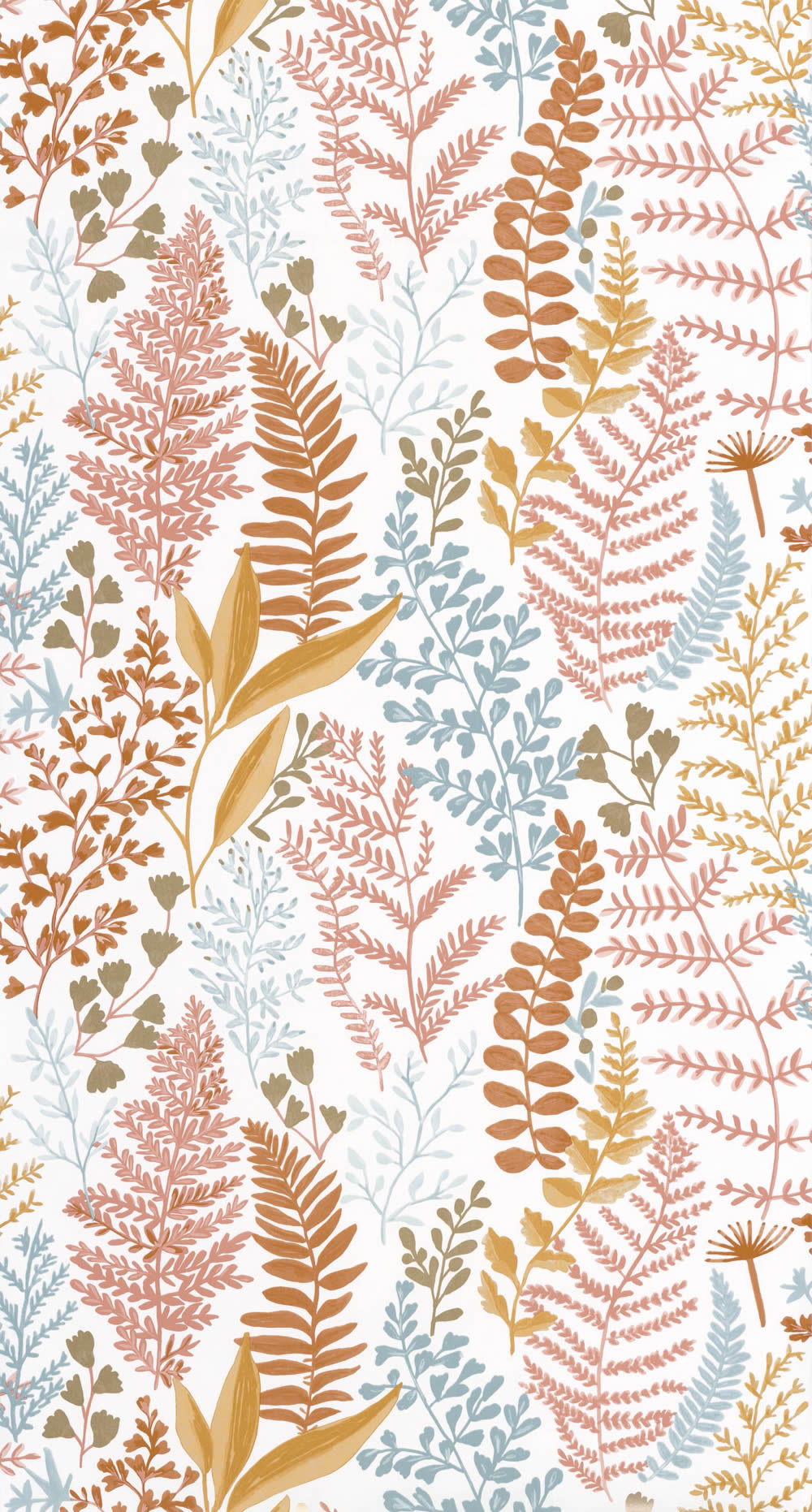 Colorful Leaves White and Colorful Wallpaper Caselio - La Foret Texdecor FRT102924366-36-FRT102924366.1M