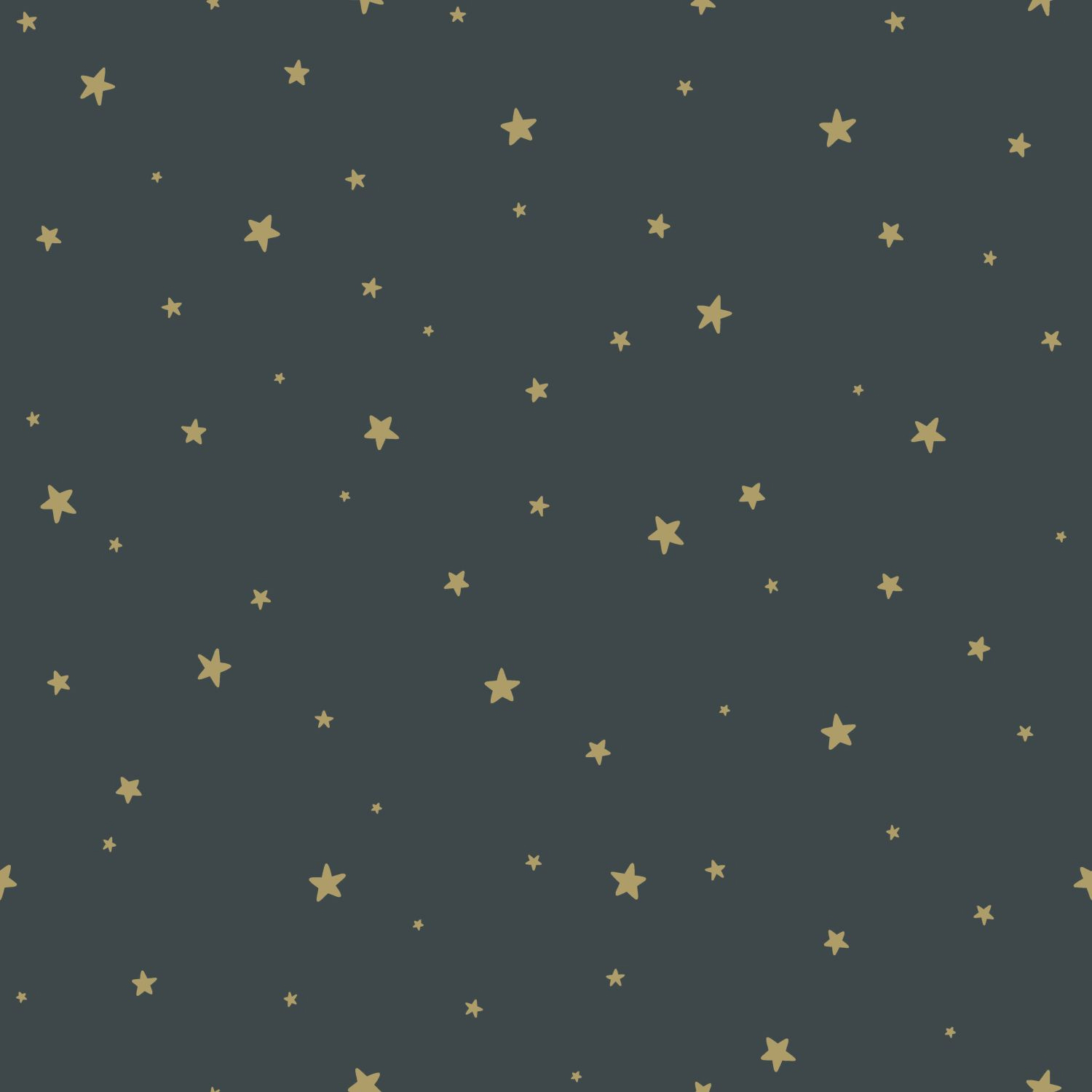 Sternentapete goldene Sterne Vlies dunkelgeblau 139261