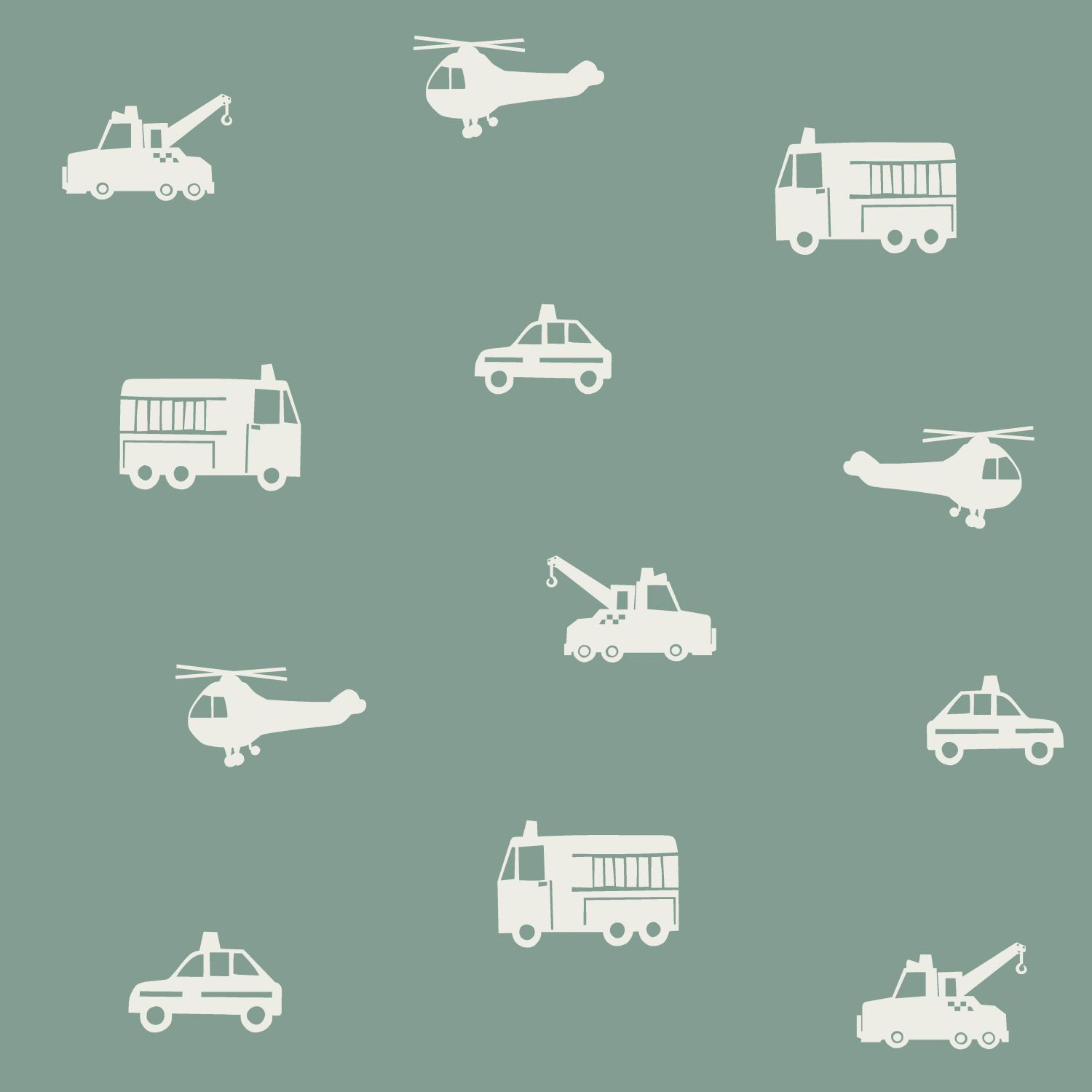 Fahrzeuge Vliestapete Hubschrauber und Auto Esta Home mint