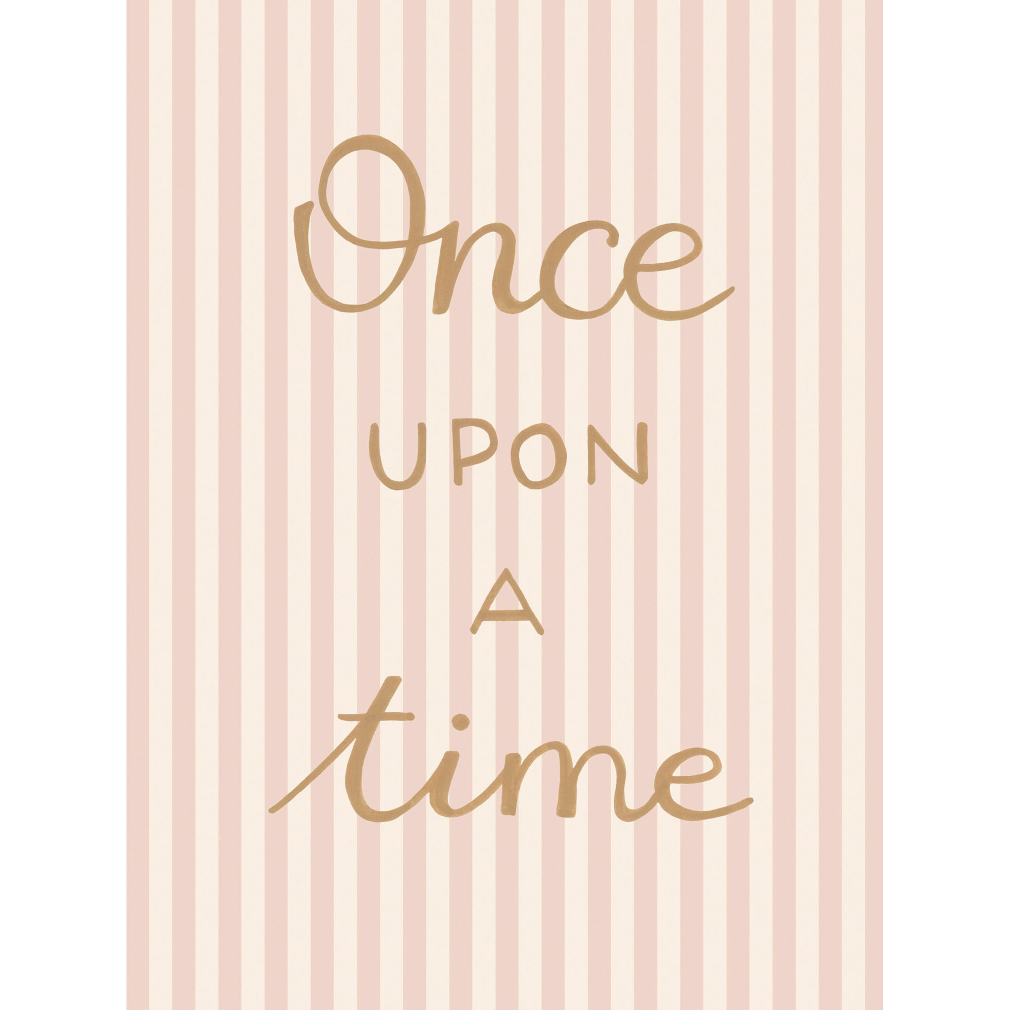 Poster gestreift Once Upon a Time Schrift rosa OUTT203084302