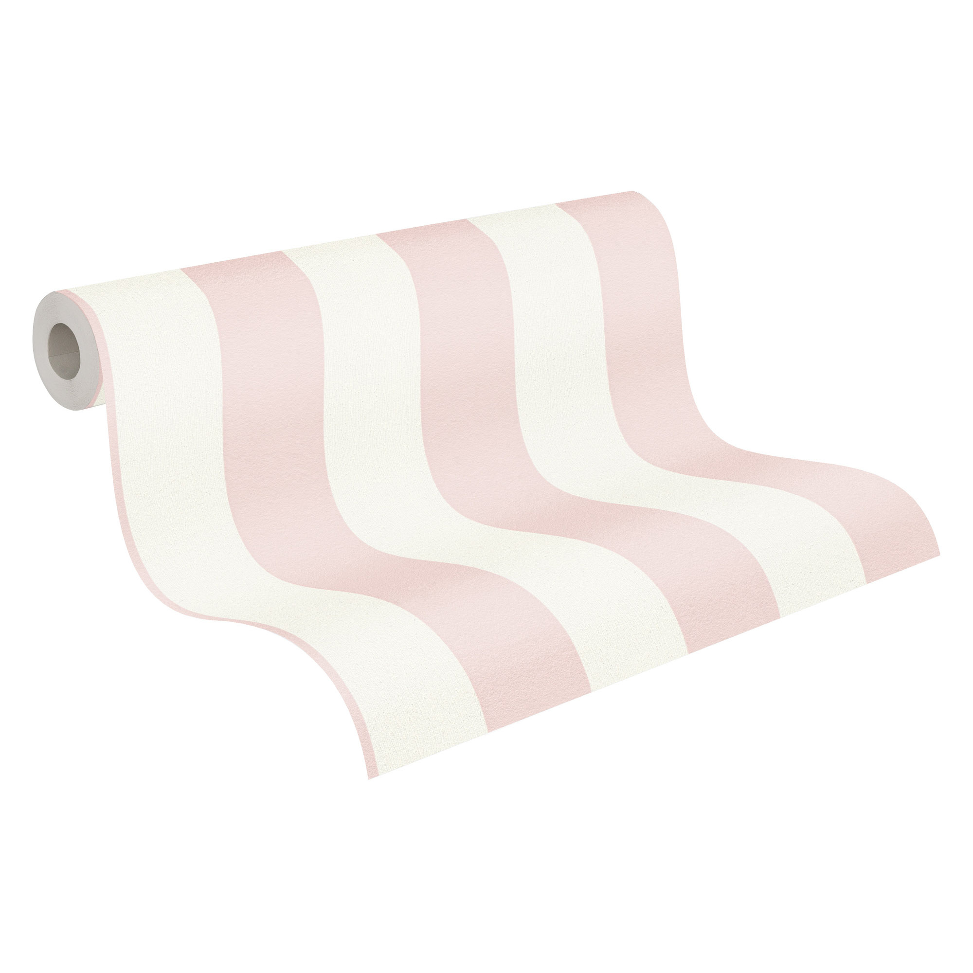 Tapete Blockstreifen Tapete rosa creme Vlies 381013
