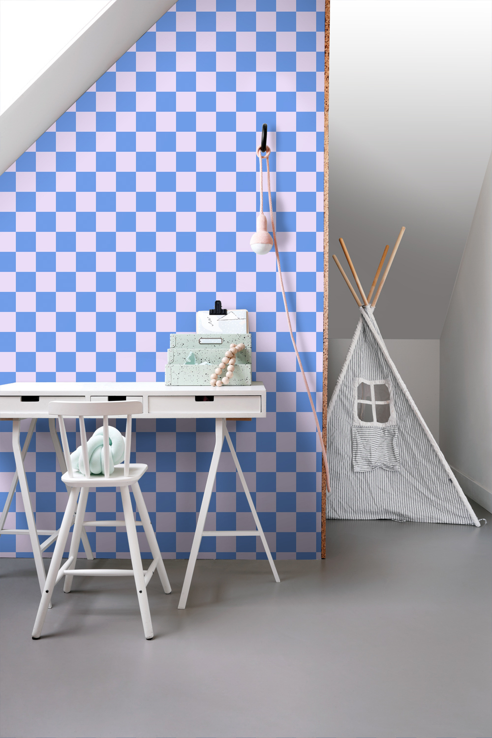 Tapete Kachel Tapete lila pastellblau Retro Vlies 130912