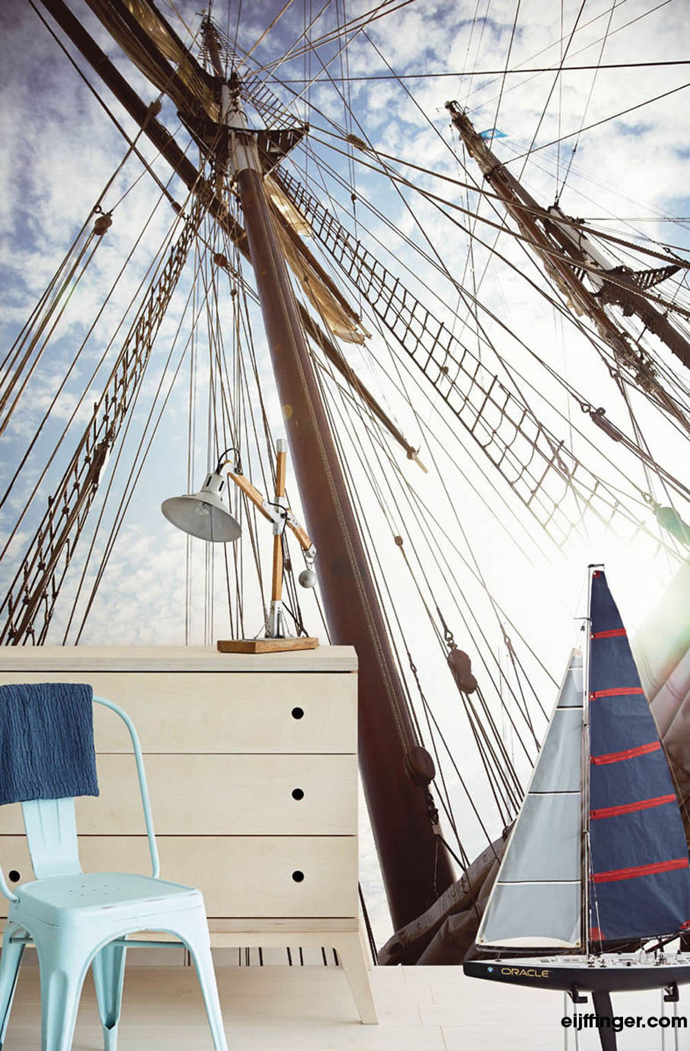 Mural ship mast child-55-364142