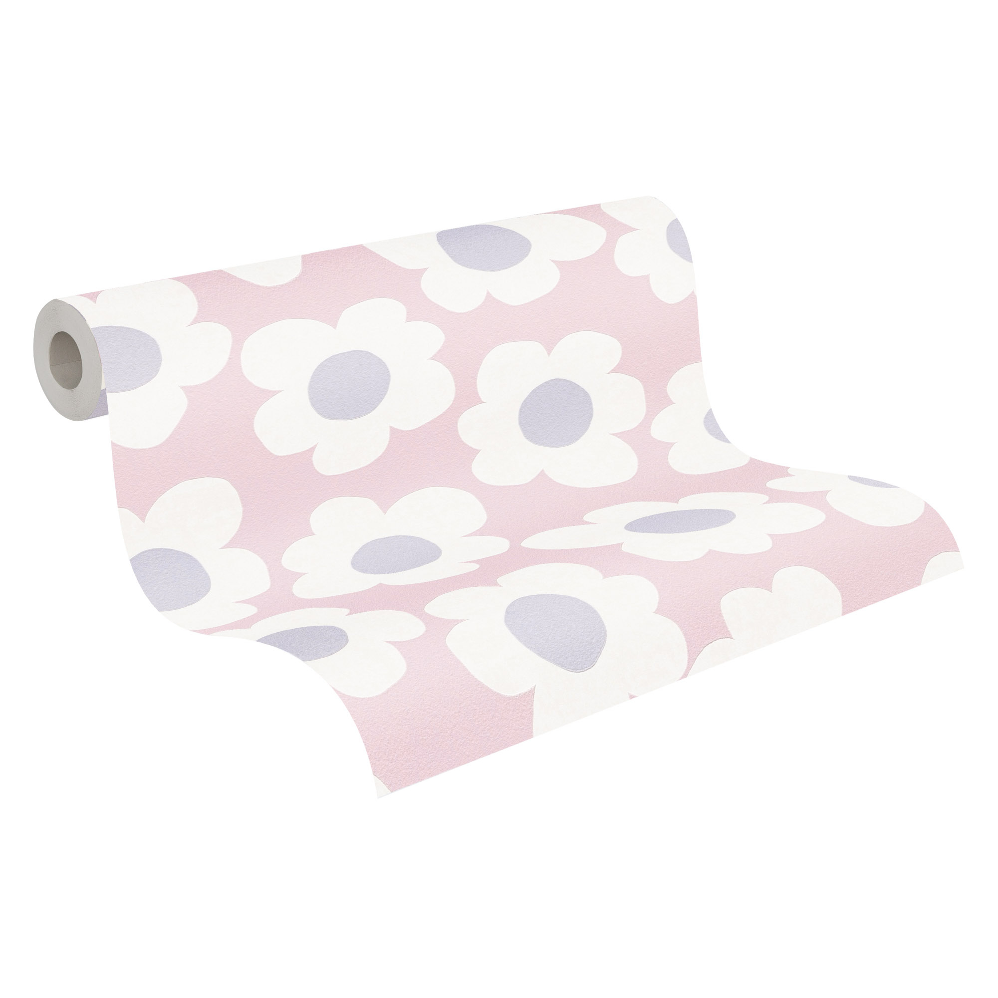 Tapete Blumentapete Retro Blumen rosa Vlies 792131